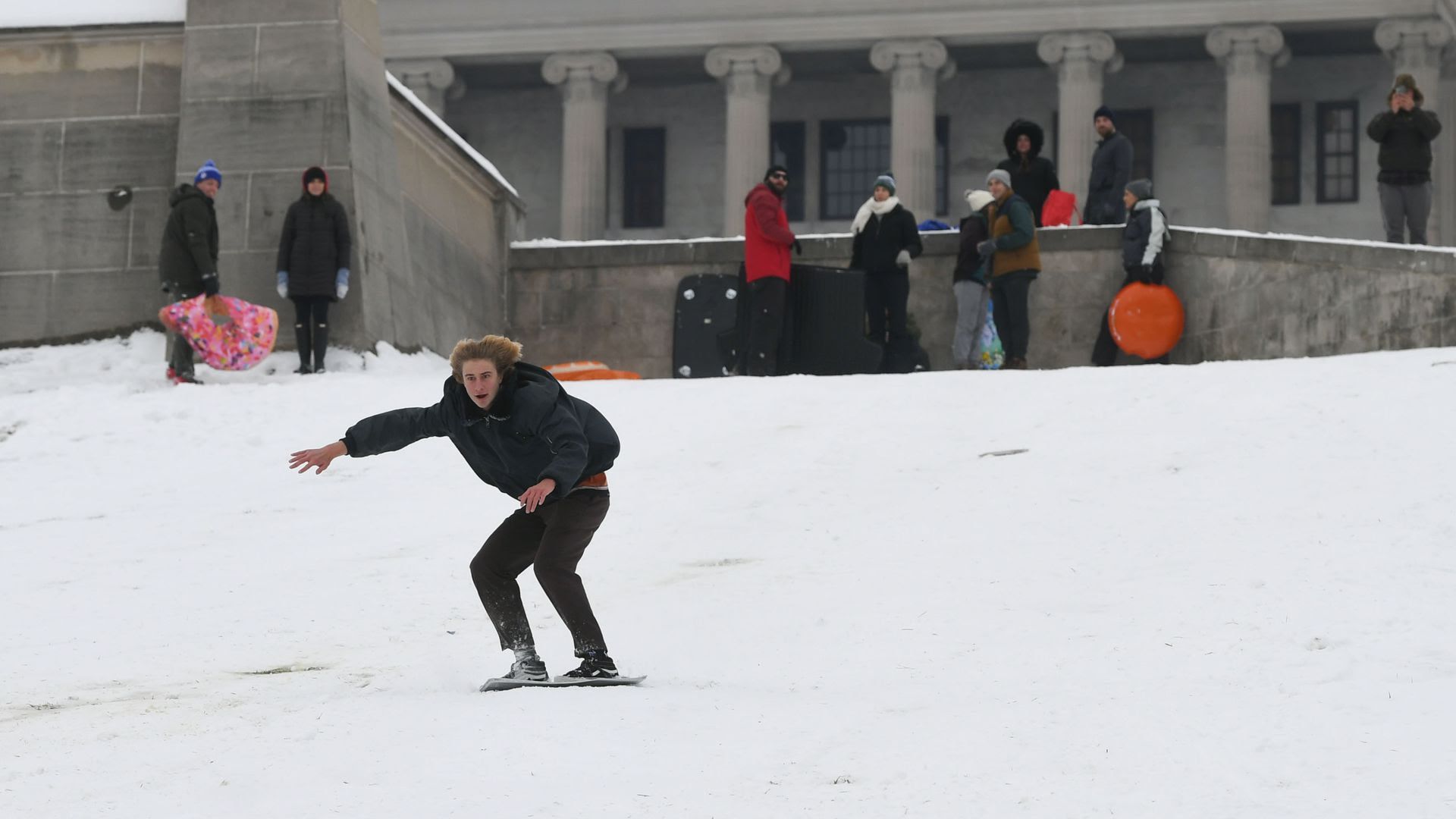 A scene from a snowstorm last February, when between two and five inches fell overnight.