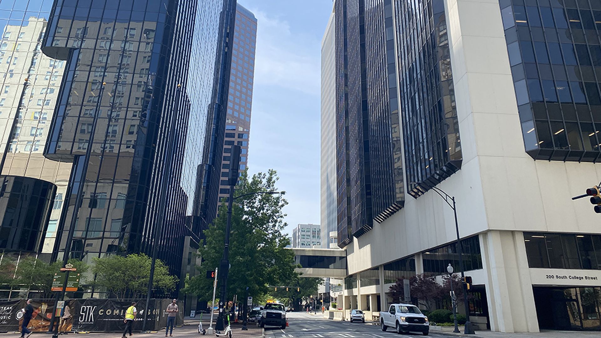 Uptown Charlotte North Carolina view from College Street