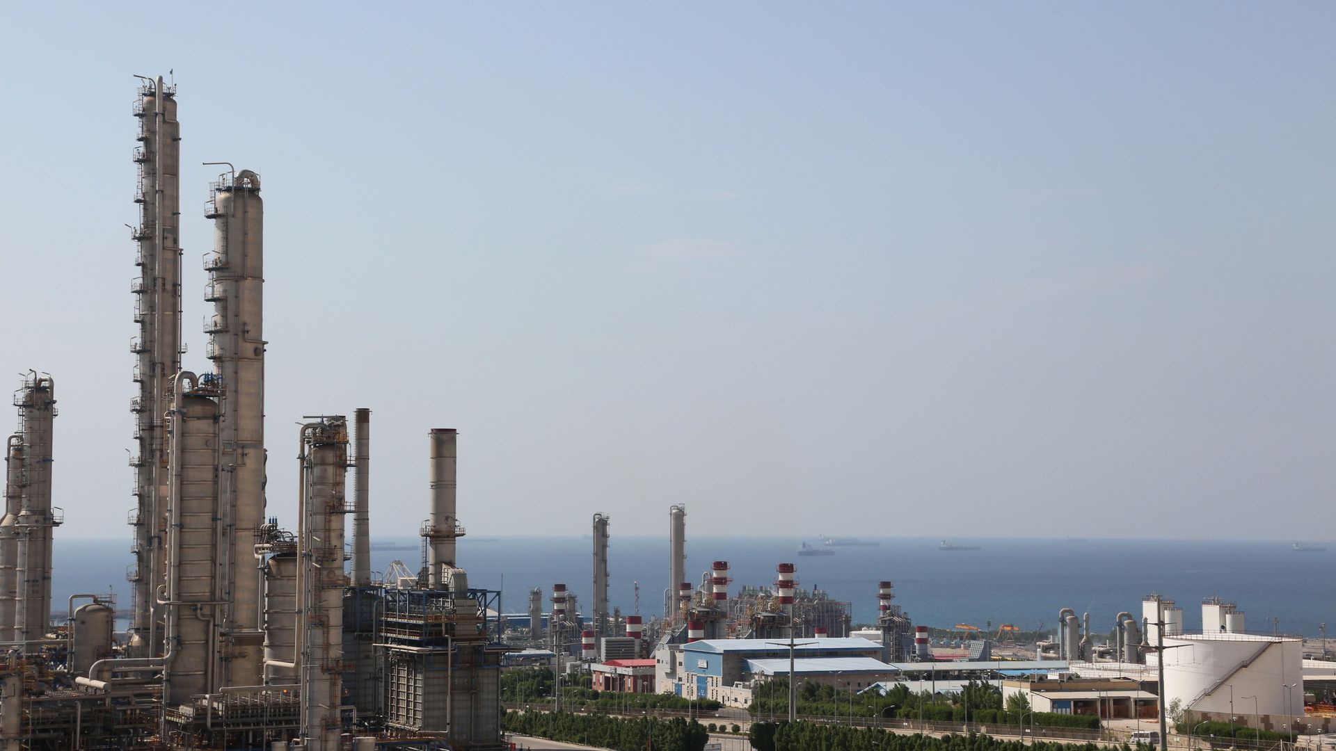 Aerial view of Iranian oil field