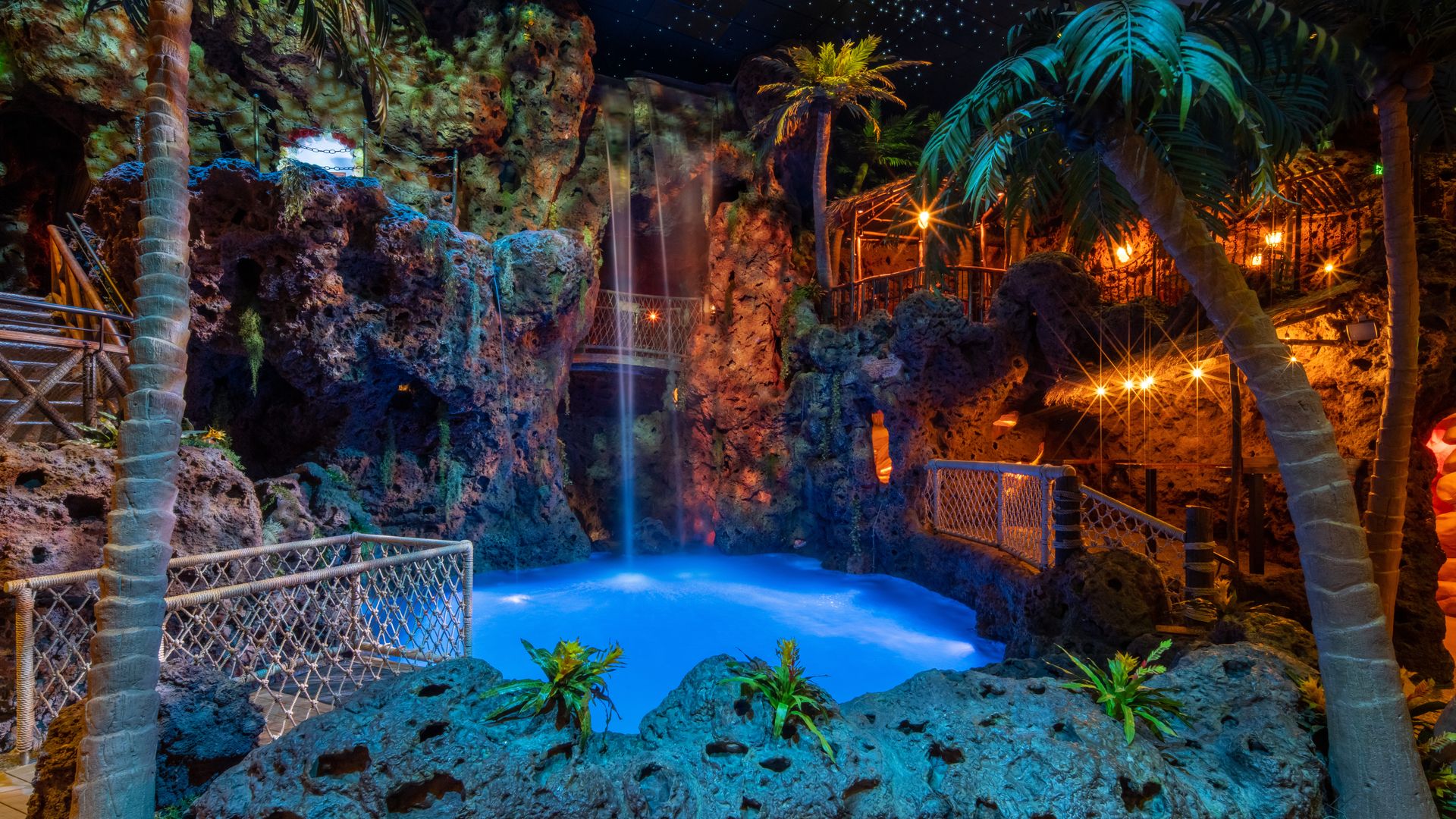 The lagoon inside Casa Bonita.