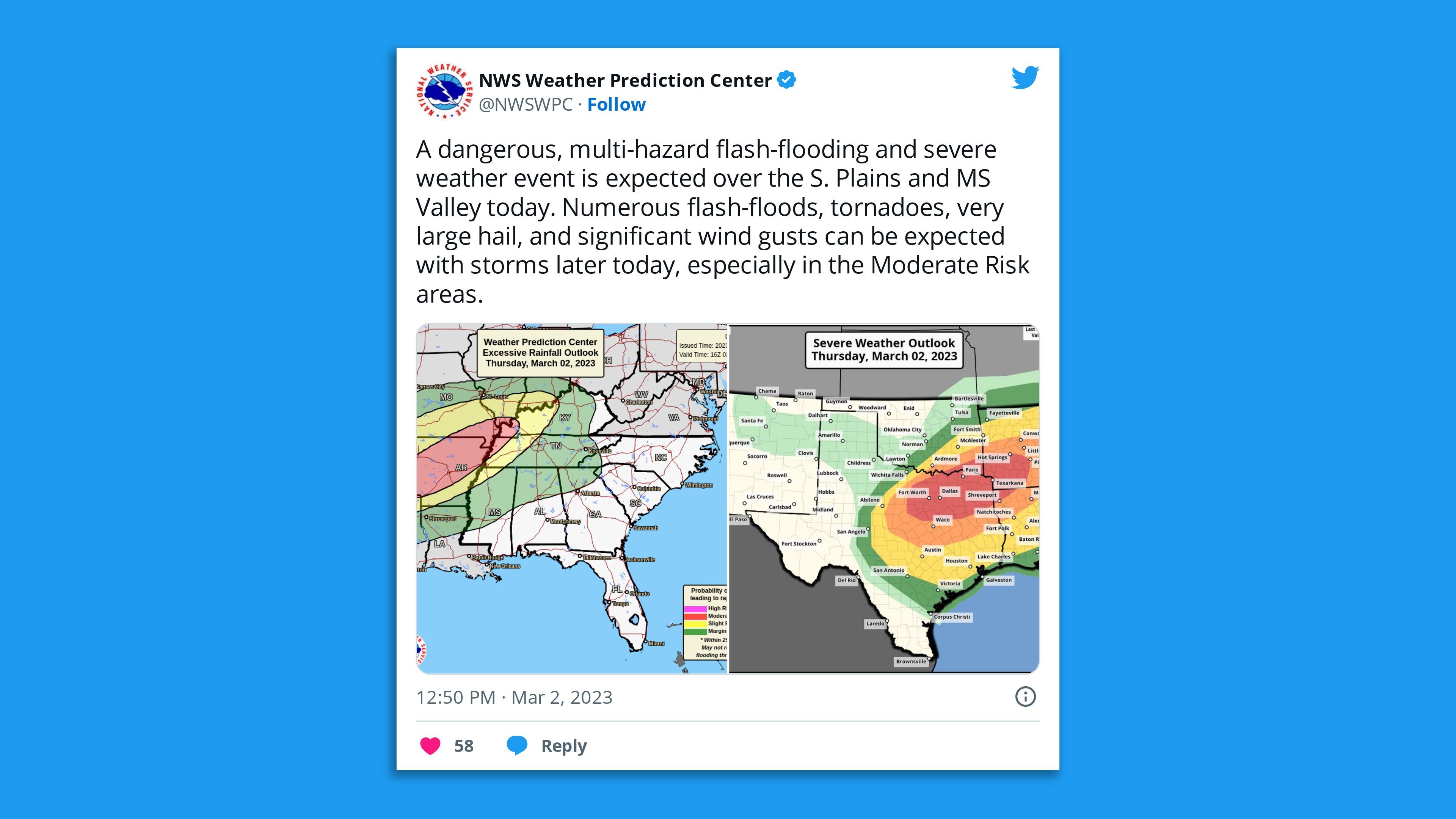 Tornadoes hit Texas, Louisiana as storms lash South