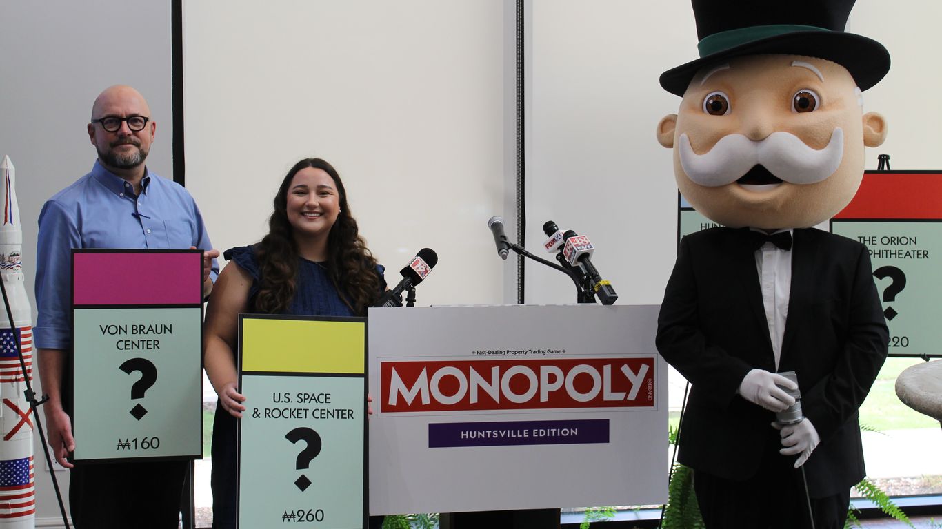 Monopoly hands the dice to Huntsville for new city edition