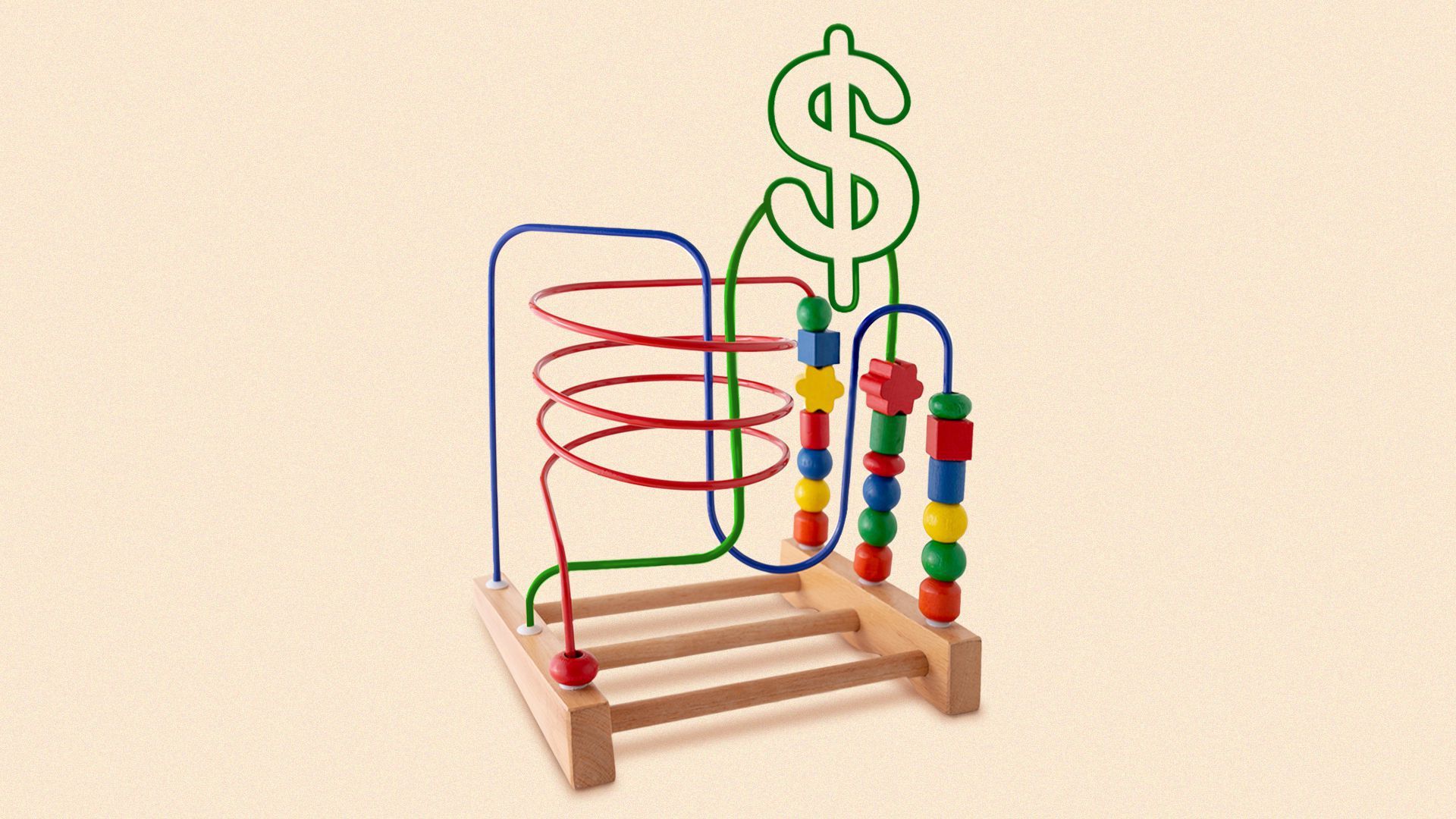 A child's toy with a dollar sign.
