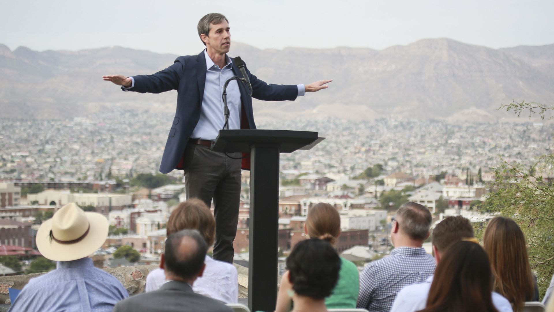 Democratic presidential candidate, former Rep. Beto O’Rourke (D-TX) speaks to media and supporters during a campaign re-launch on August 15, 2019 in El Paso, Texas.