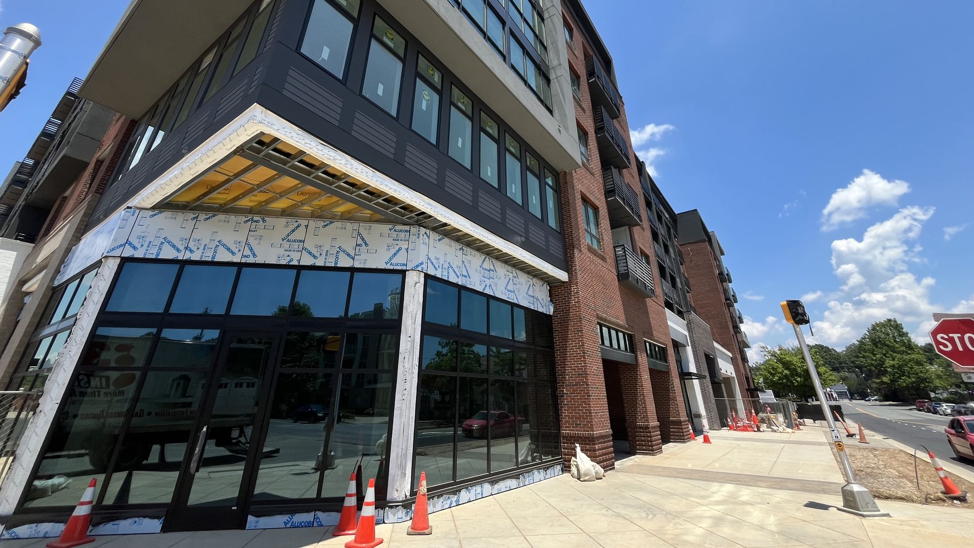 Building that is almost finished with construction