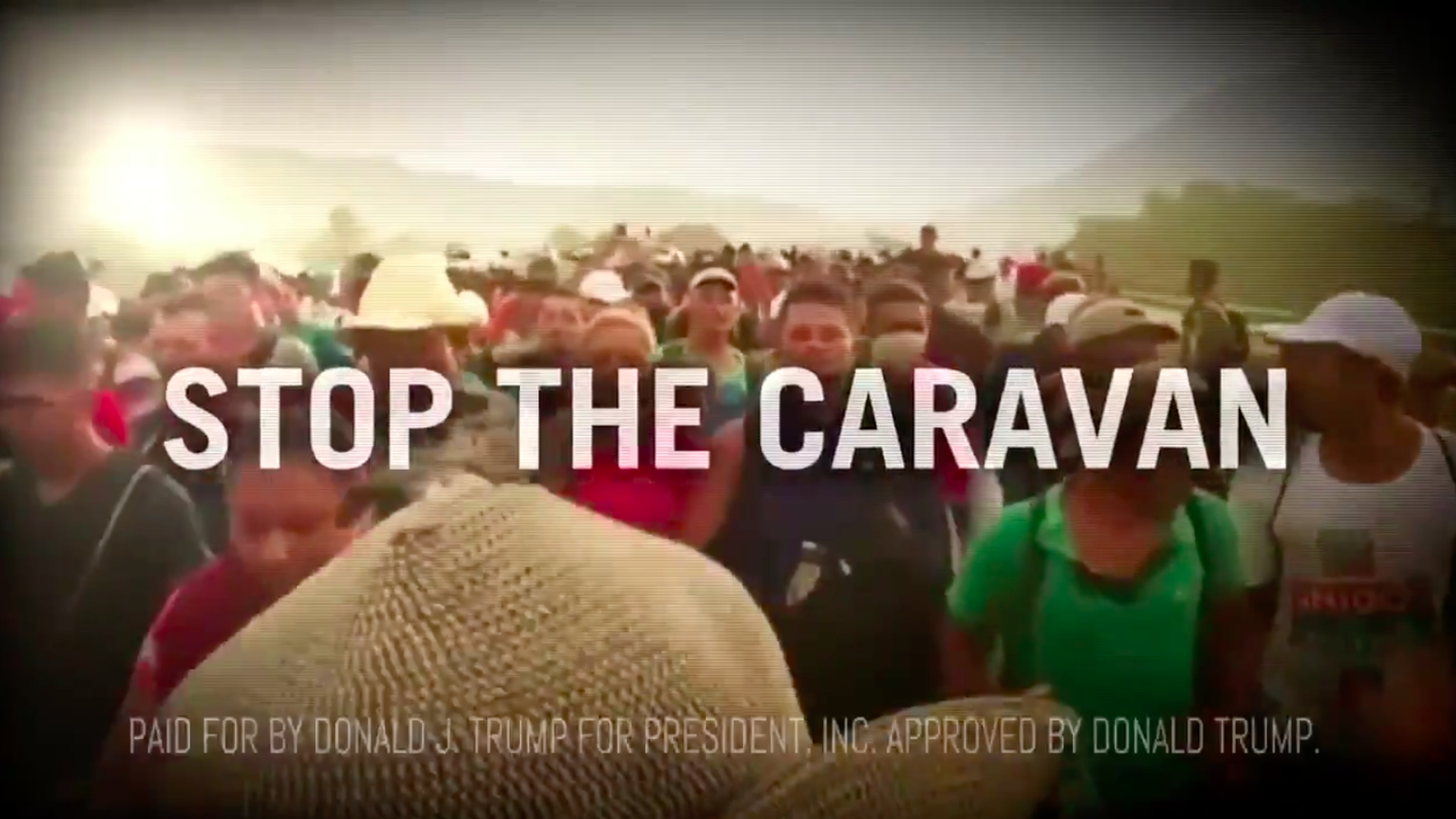 Screenshot of Trump anti-immigration ad