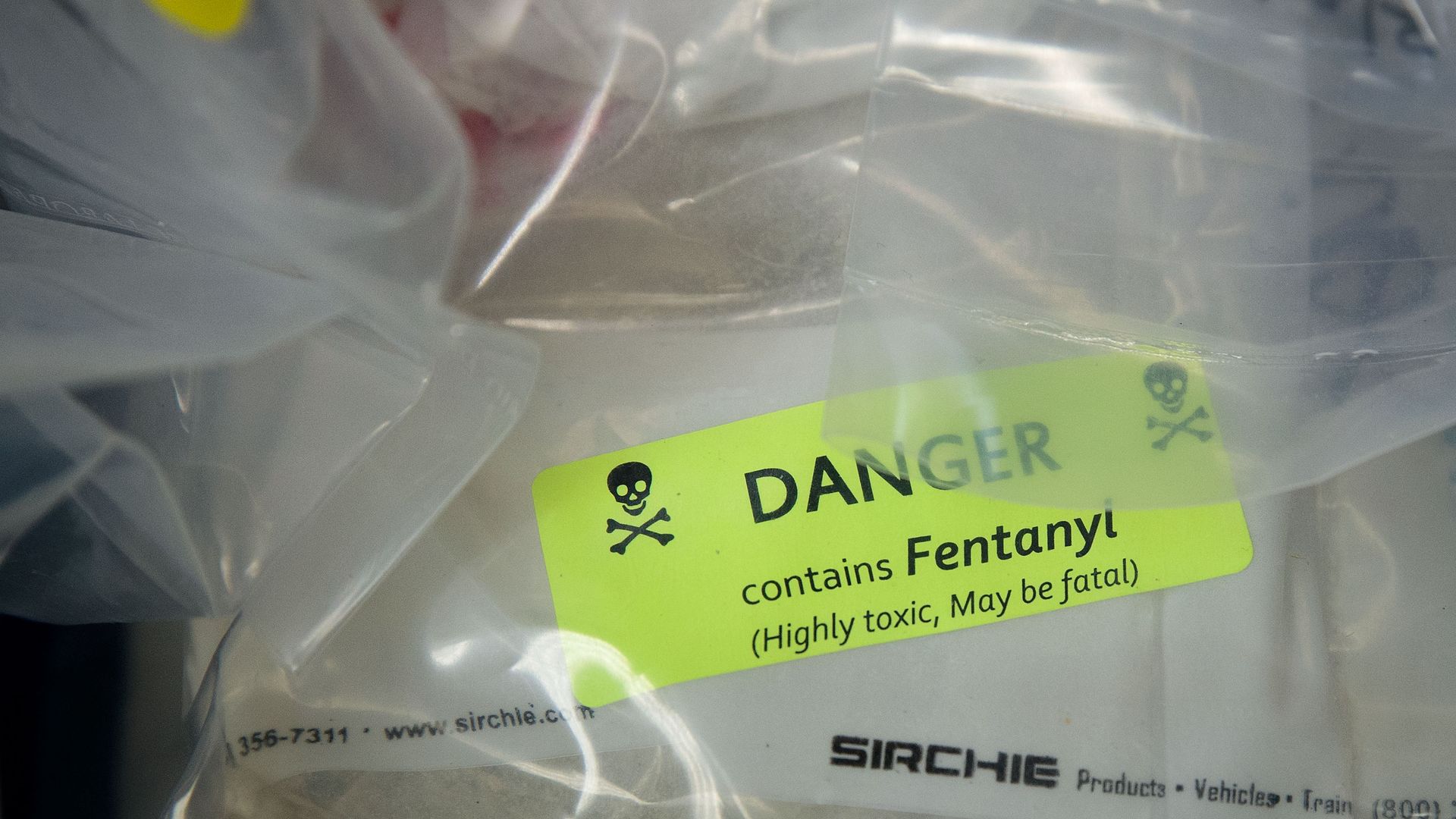 Bag labeled "Fentanyl"