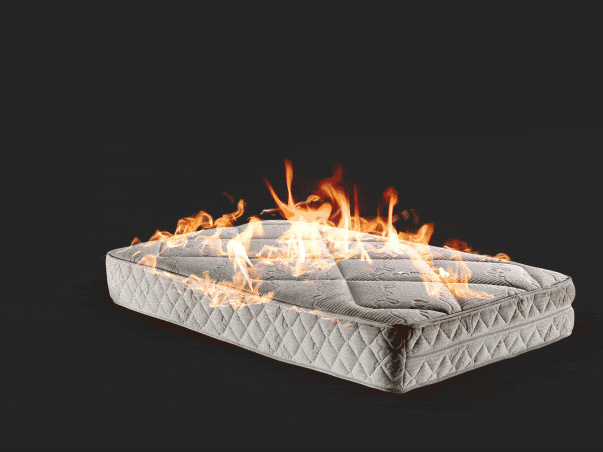 This bed online is on fire