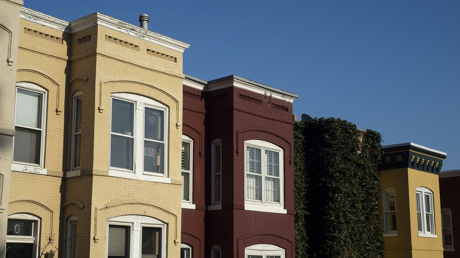 A row of townhouses in Georgetown.