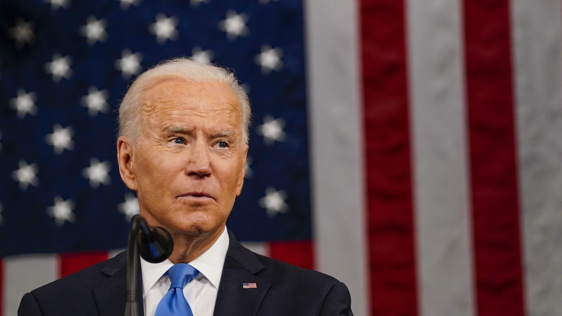 U.S. President Joe Biden speaks during a joint session of Congress at the U.S. Capitol in Washington, D.C.