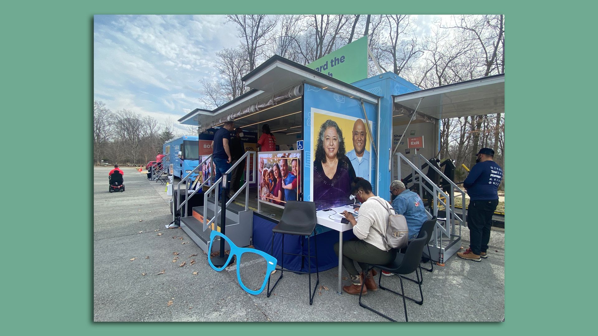 A photo of a mobile medical lab.