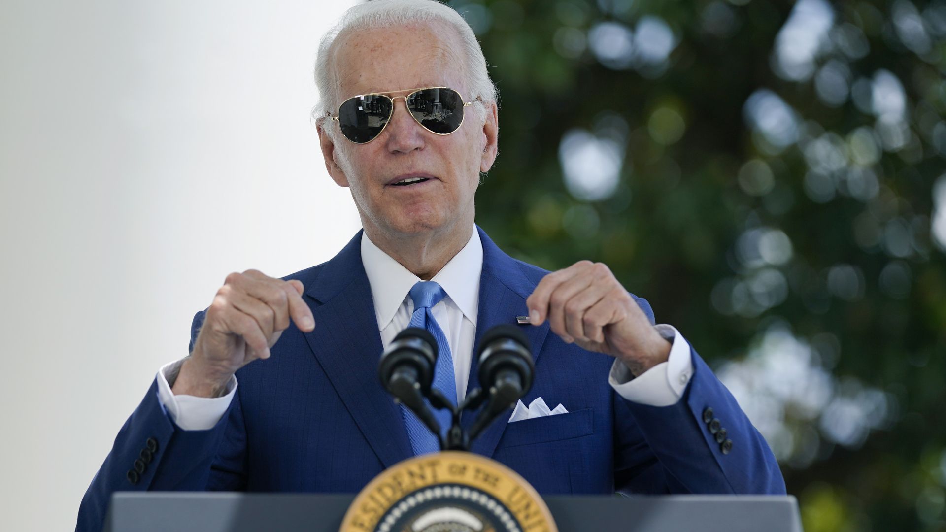 President Biden giving a speech