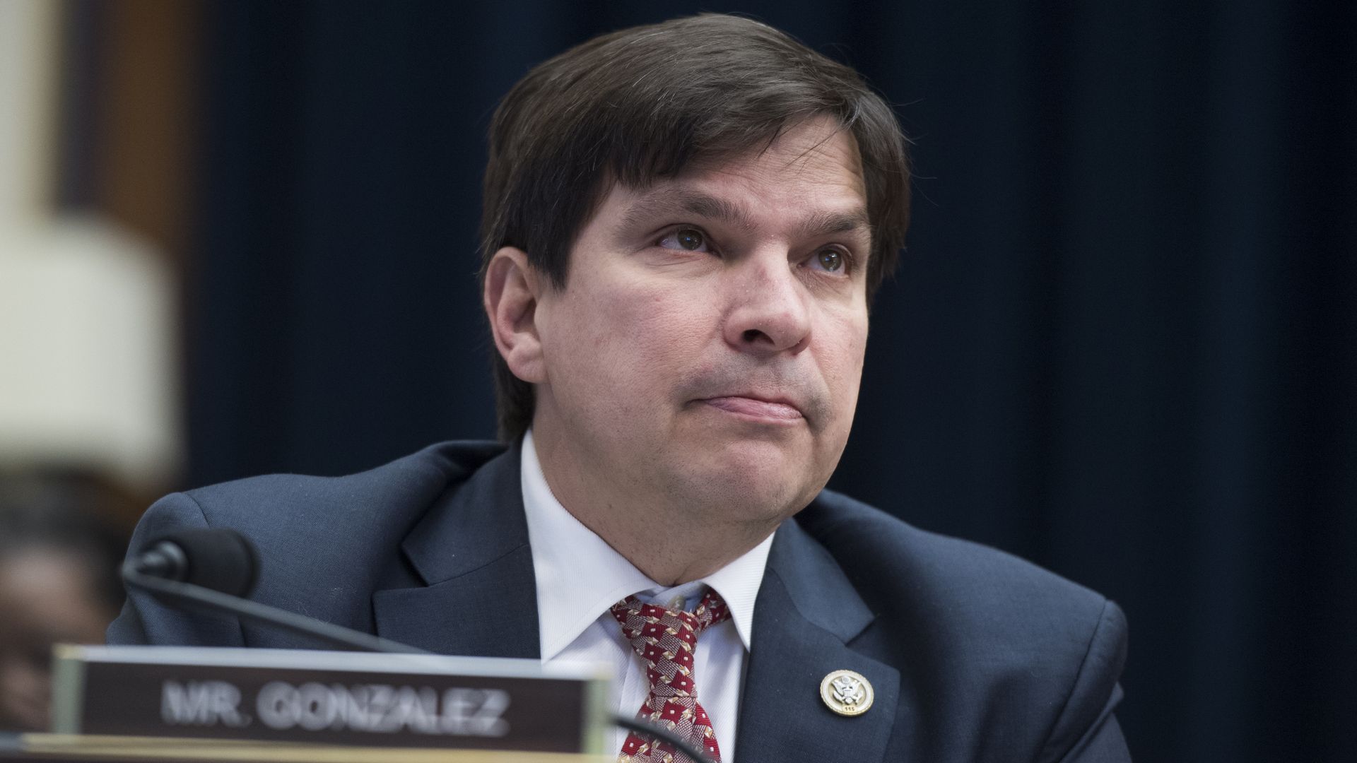 Representative Vicente Gonzalez listens during a House hearing in Washington.