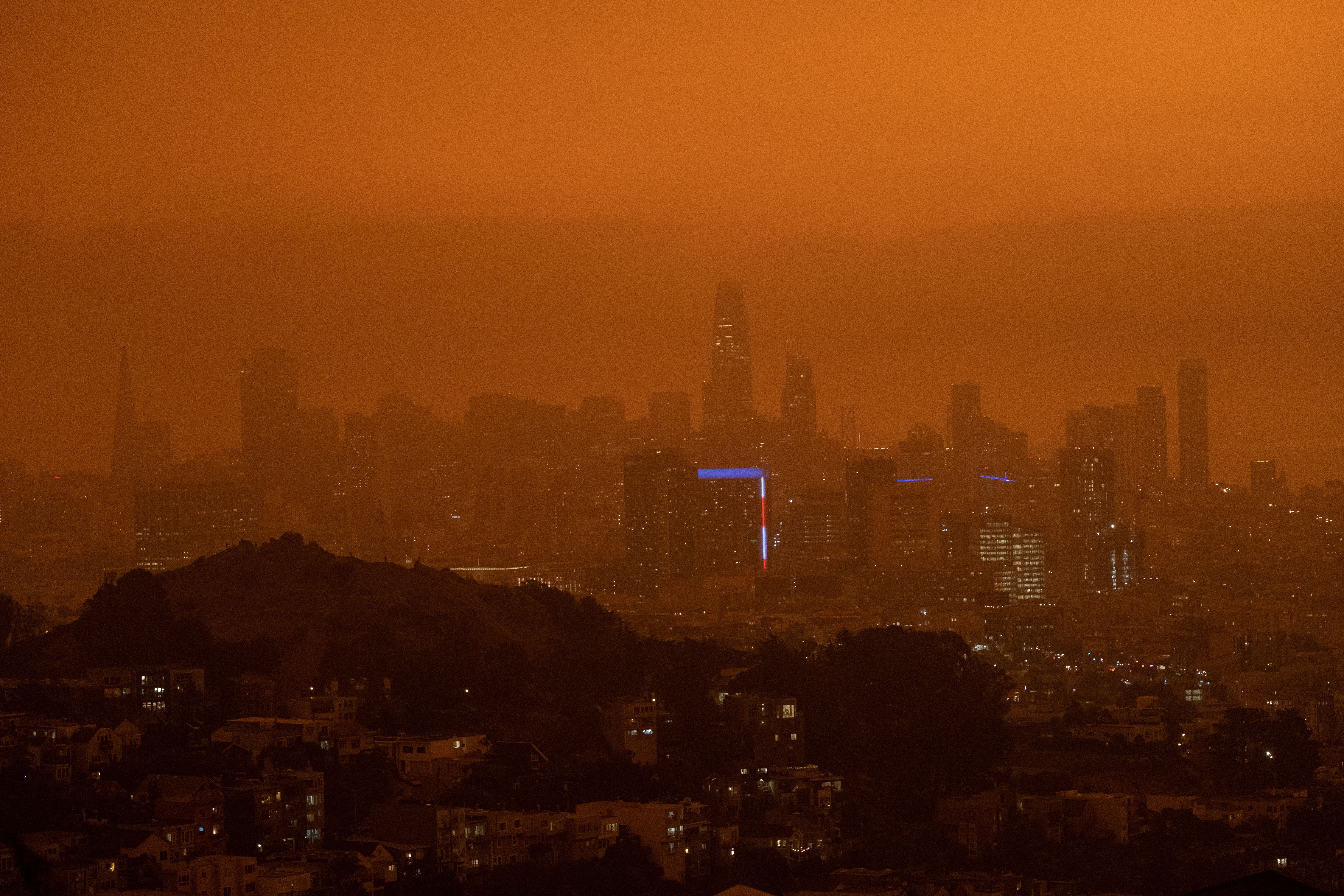 San Francisco in orange haze