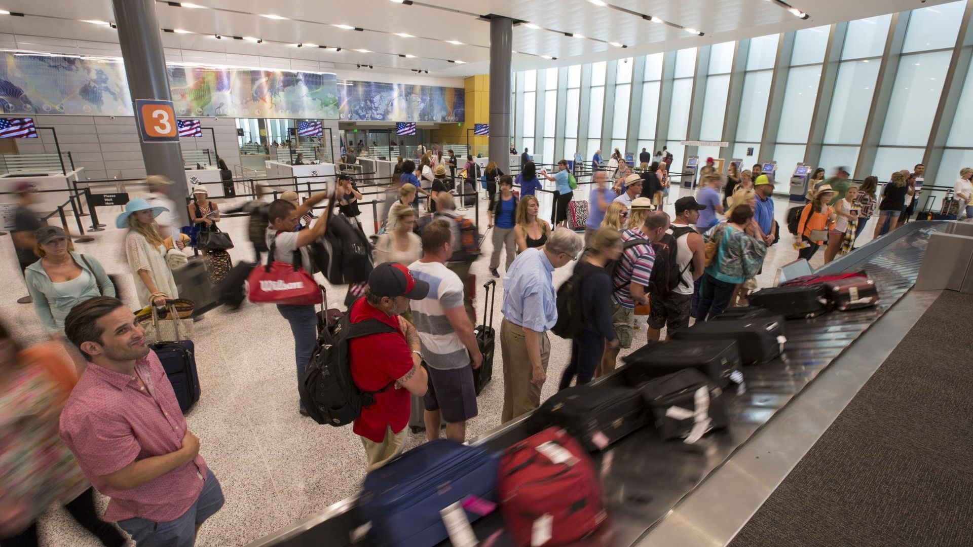 People await baggage at the Austin airport. Photo courtesy AUS.