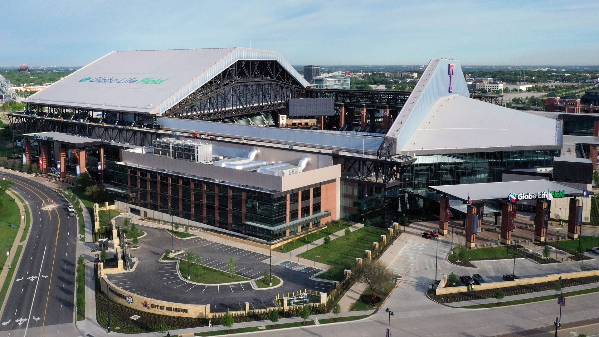 Globe Life Field from above