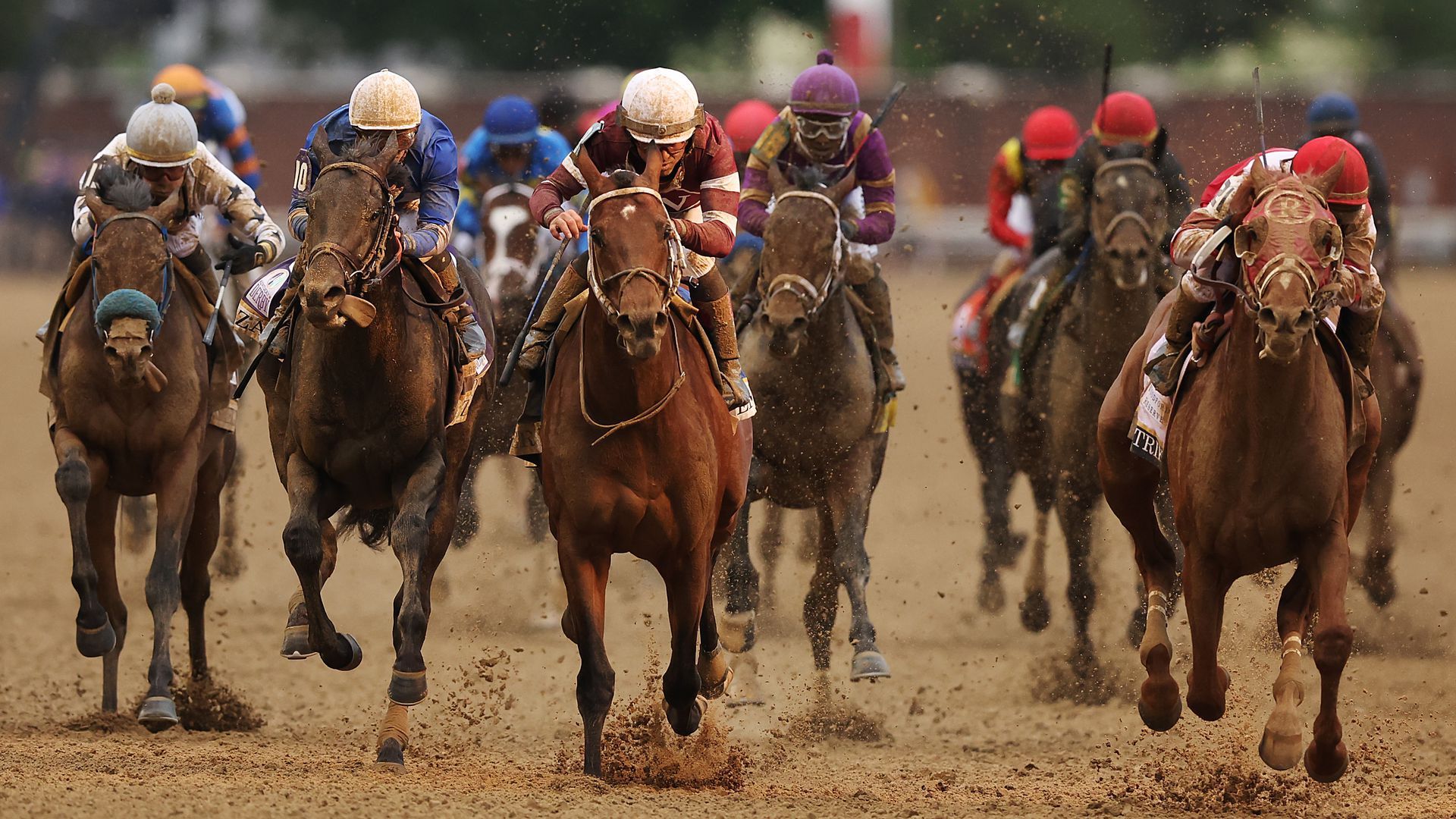 Rich Strike winning the 2022 Kentucky Derby.