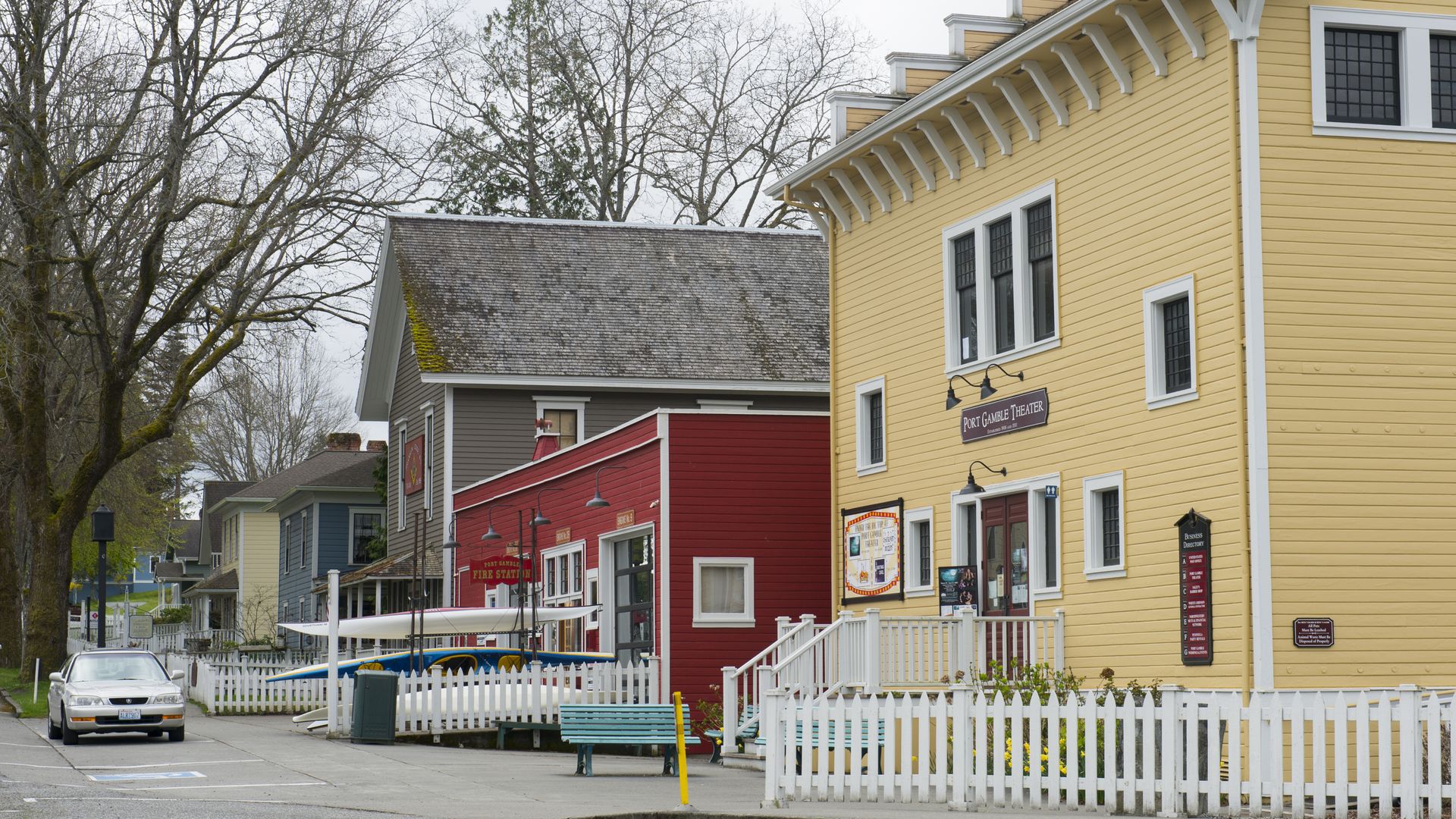 Preserved old homes and shops line the streets of Port Gamble, a a National Historic Landmark, in Kitsap County.