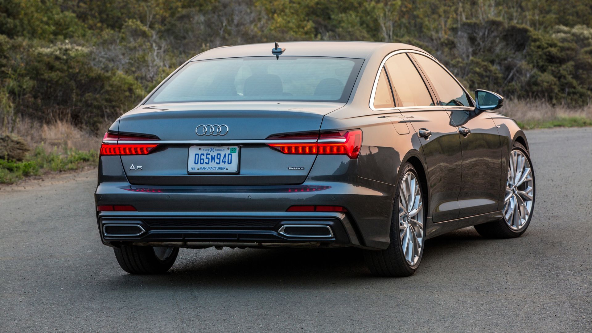rear image of Audi A6 luxury sedan