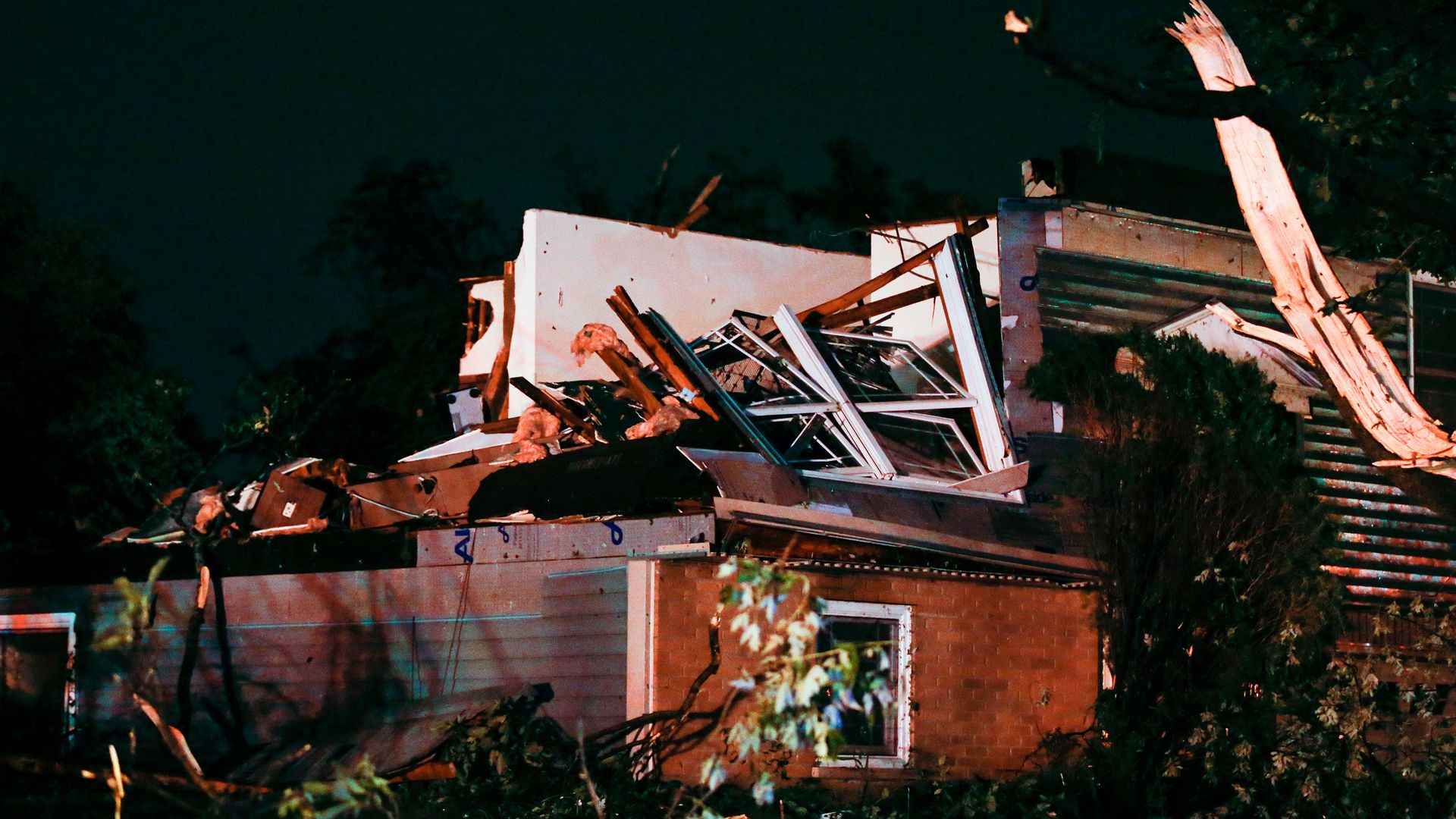 A house on the 2700 block of Jonquil Lane suffered severe damage on June 21, 2021 after a tornado came through the area in Woodridge, Illinois.