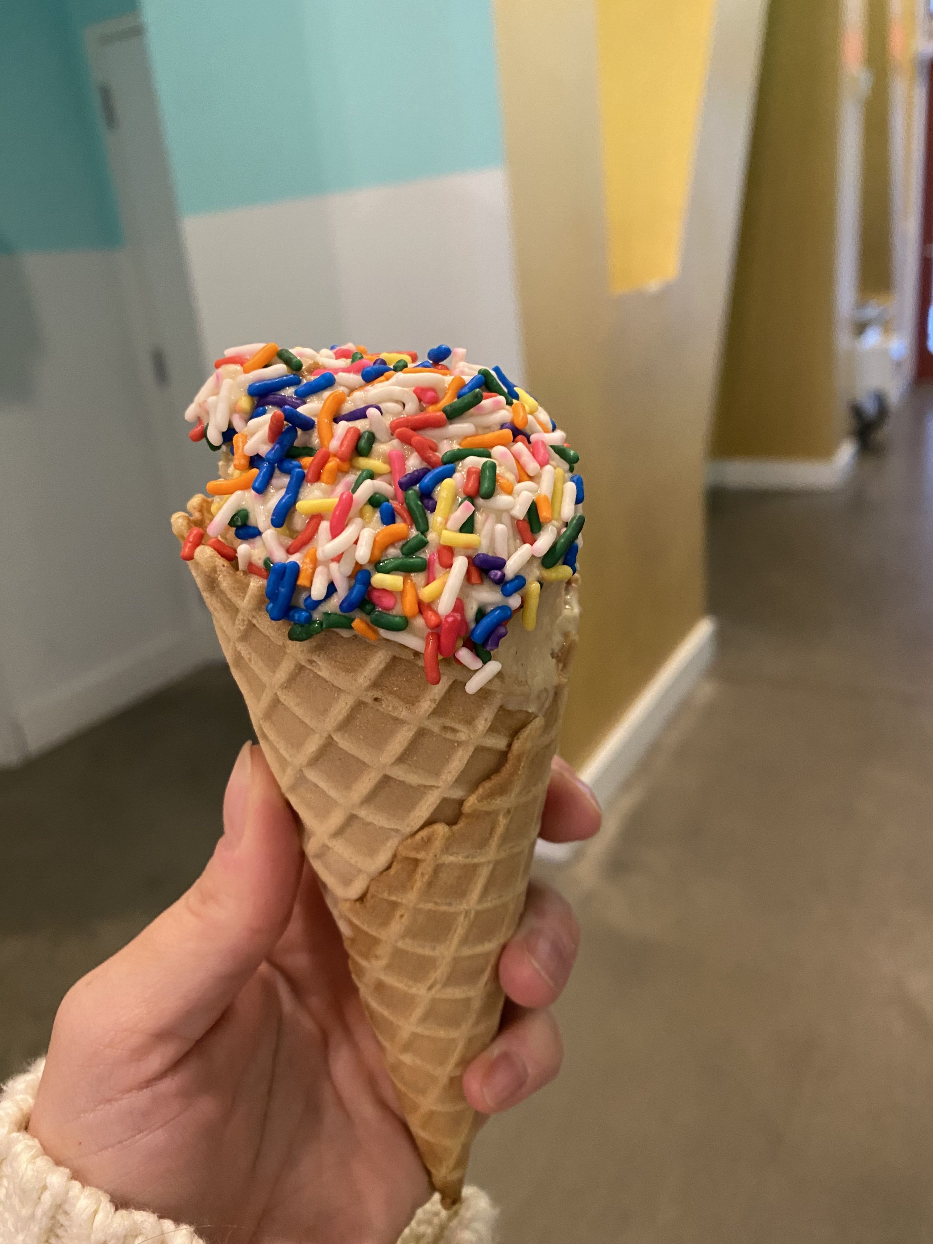 hand holding ice cream