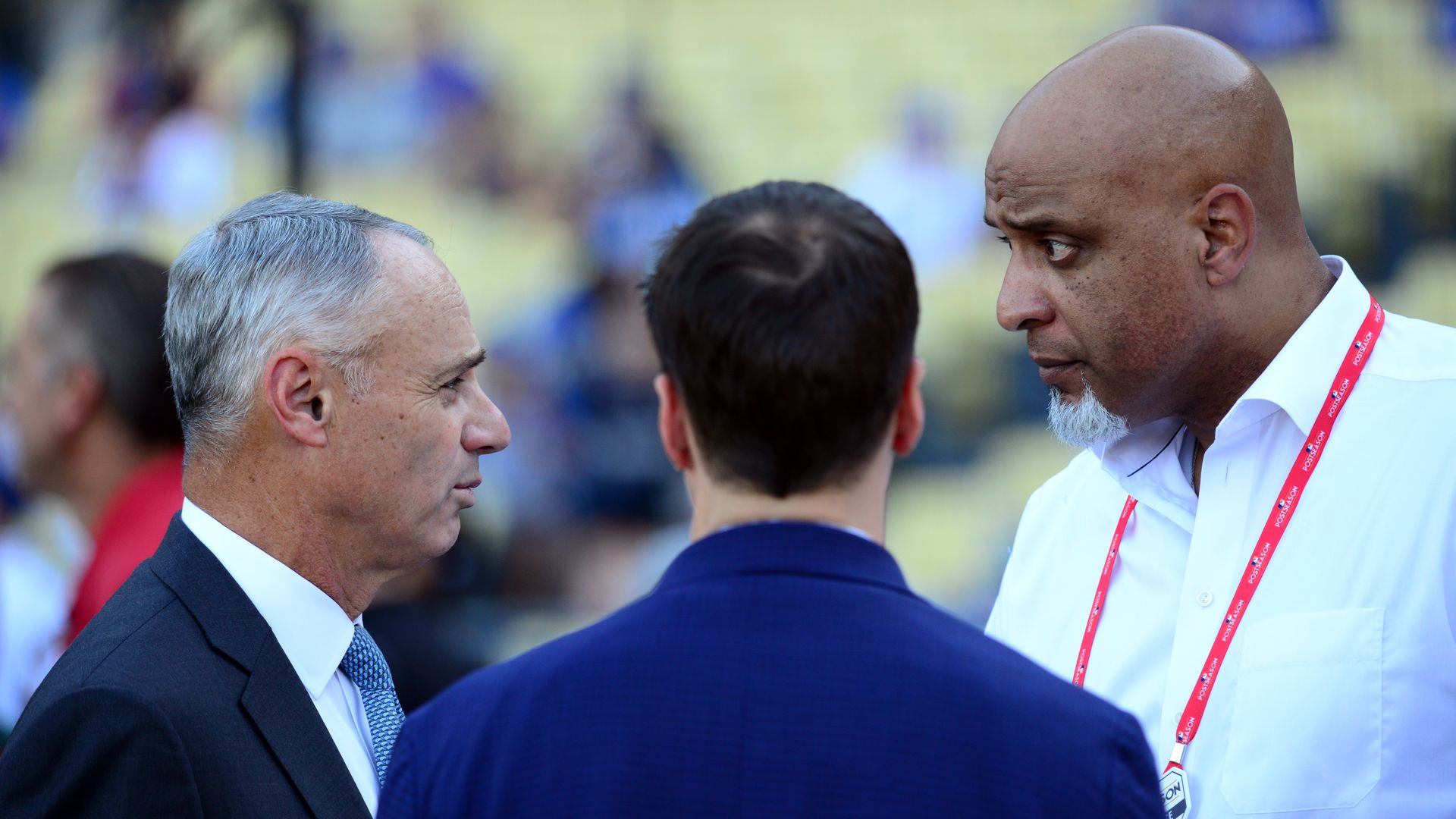 Rob Manfred and Tony Clark