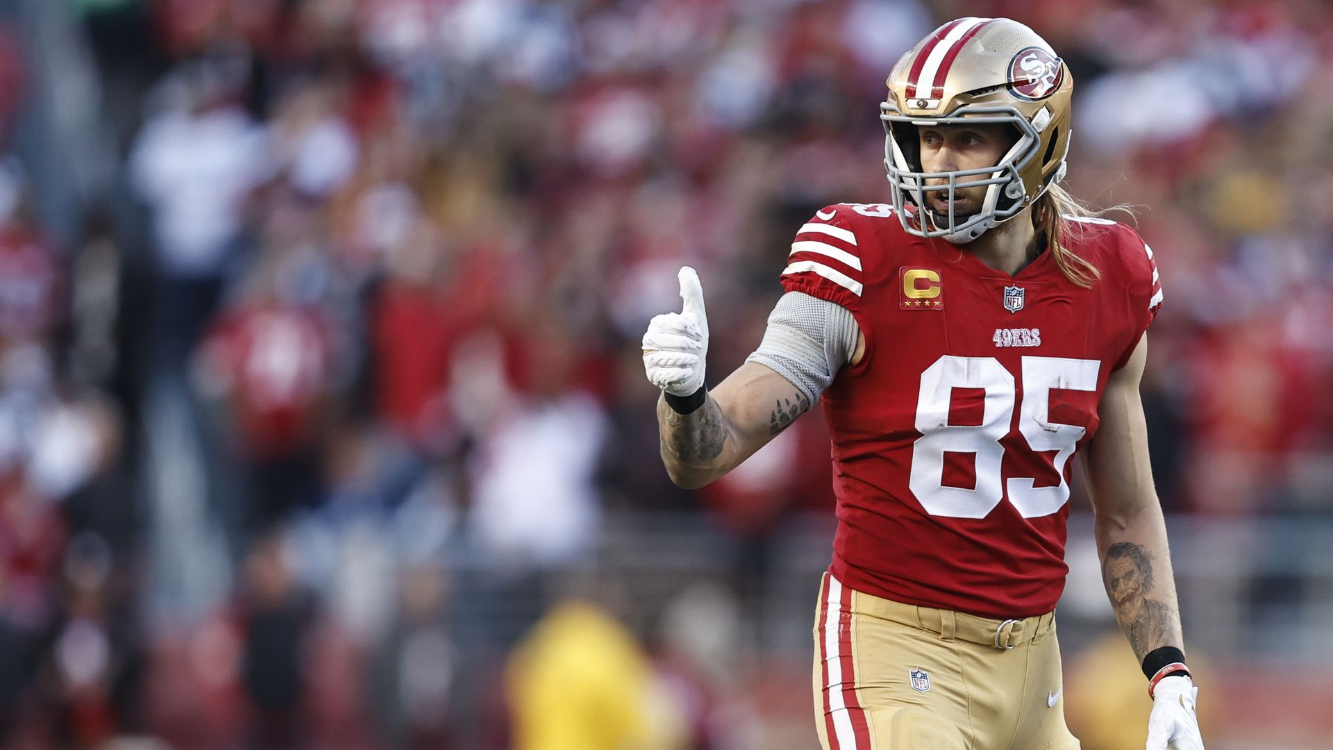 49ers' tight end George Kittle
