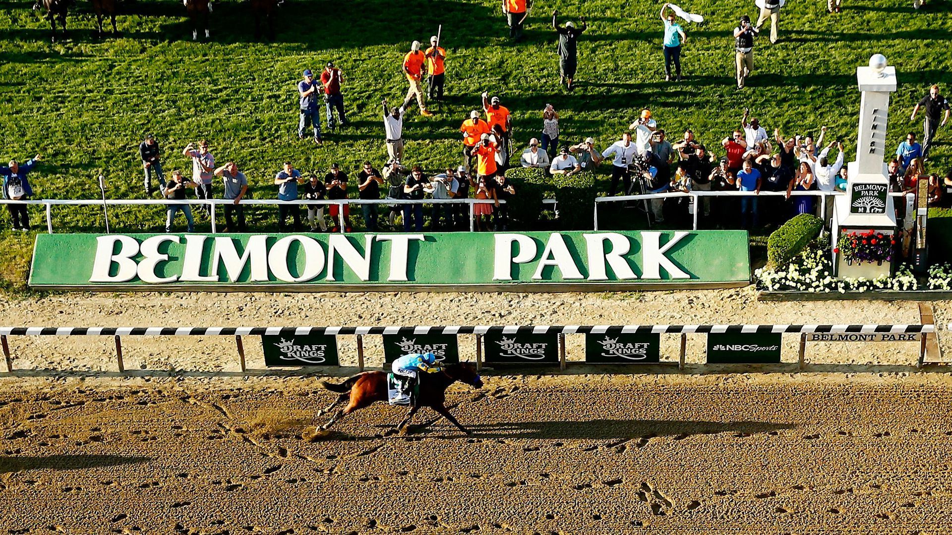 American Pharoah winning the Triple Crown in 2015