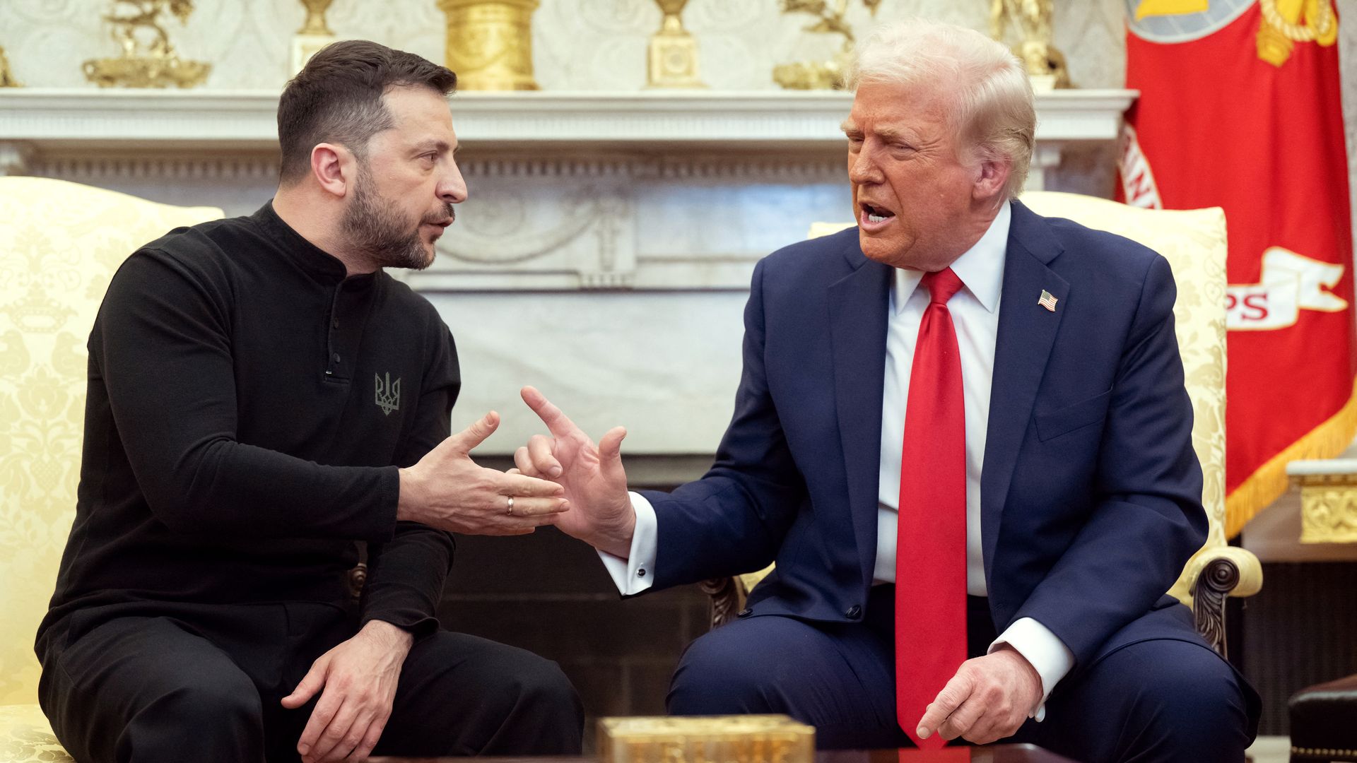 Trump Zelensky meeting quickly turns into heated argument. See the video.