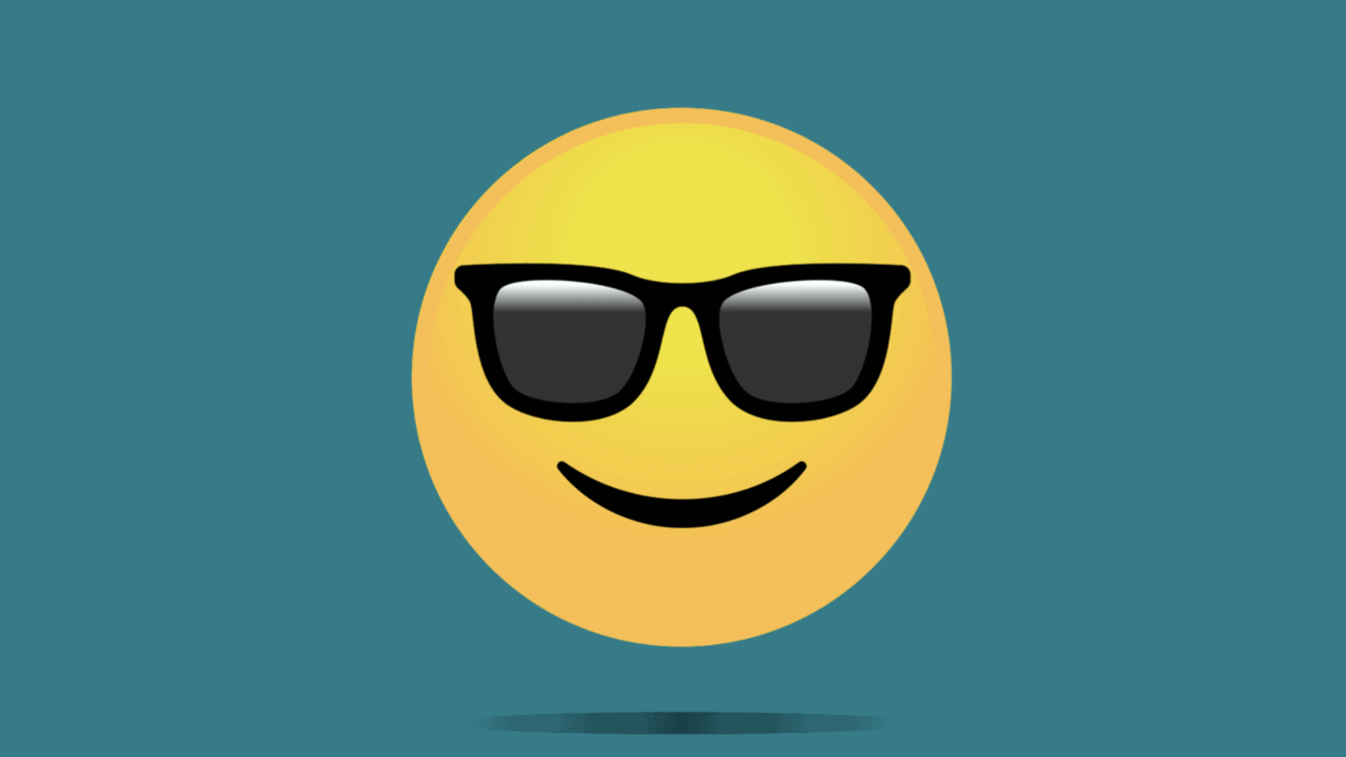 An illustration of an emoji wearing sunglasses.