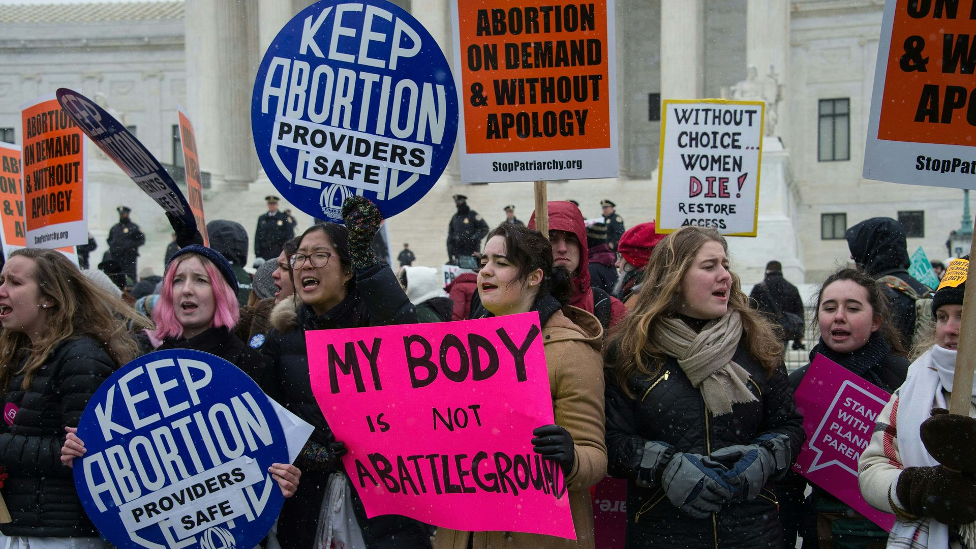 Pro-abortion protesters in Washington, D.C.