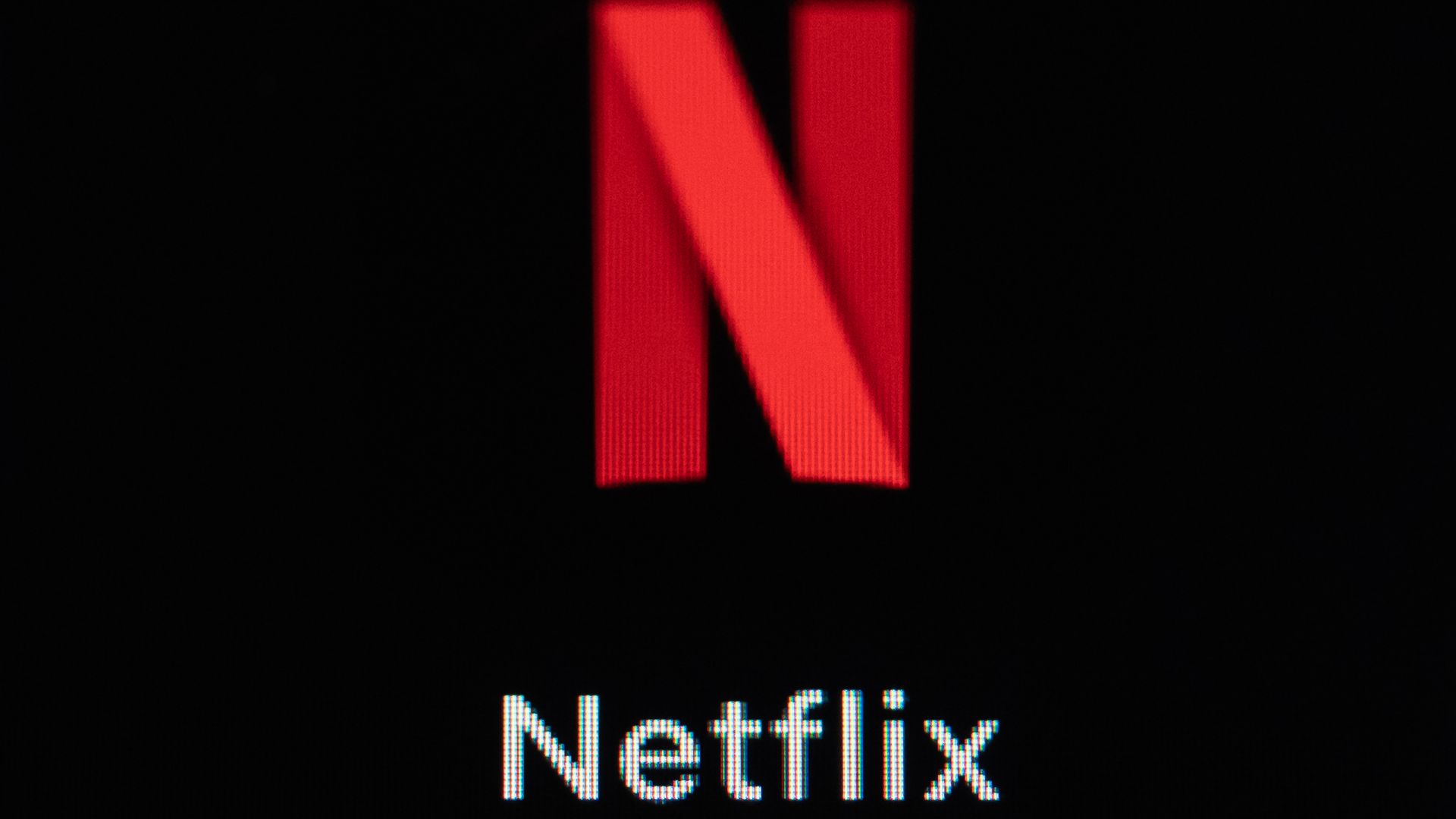 The logo of Netflix.