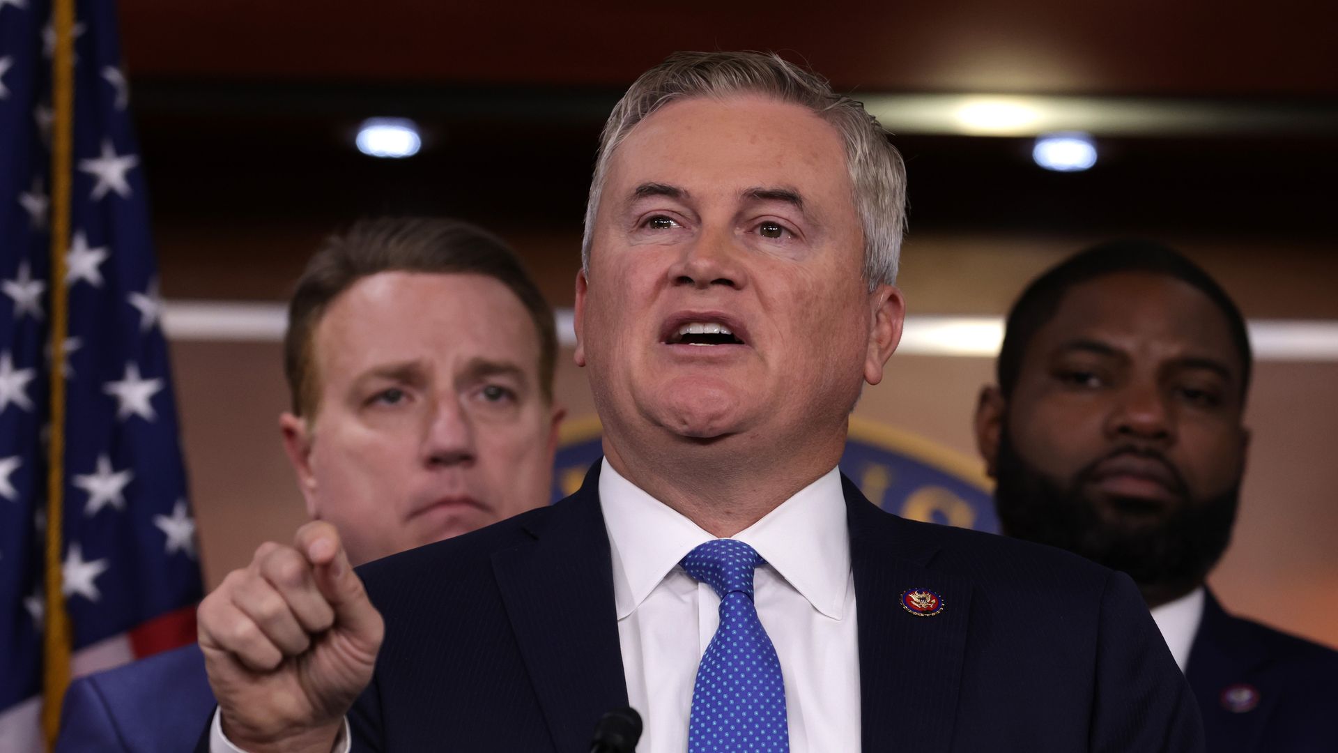 Rep. James Comer (R-KY) speaks during a news conference at the U.S. Capitol