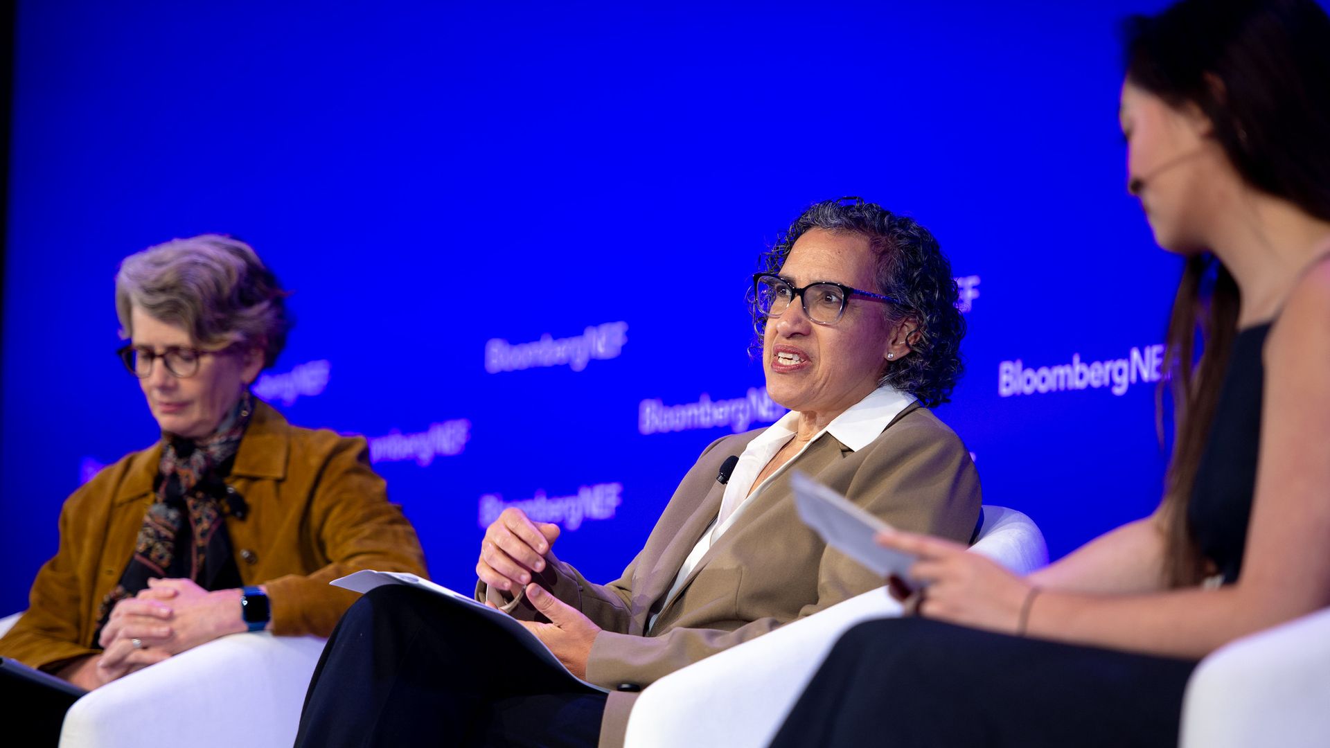 CEC Commissioner Patty Monahan and CARB Chair Liane Randolph speak at the BNEF SF Summit