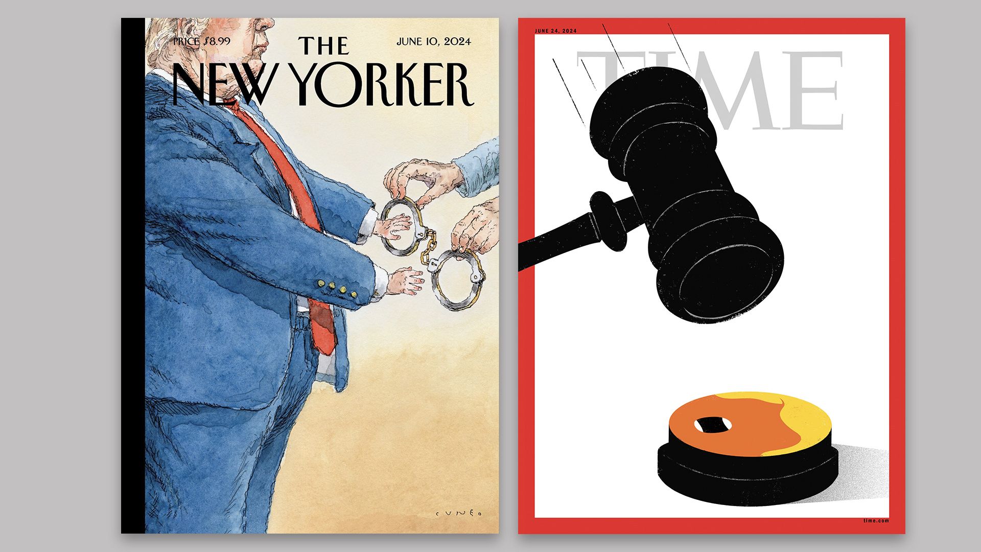 New Yorker and Time magazine covers