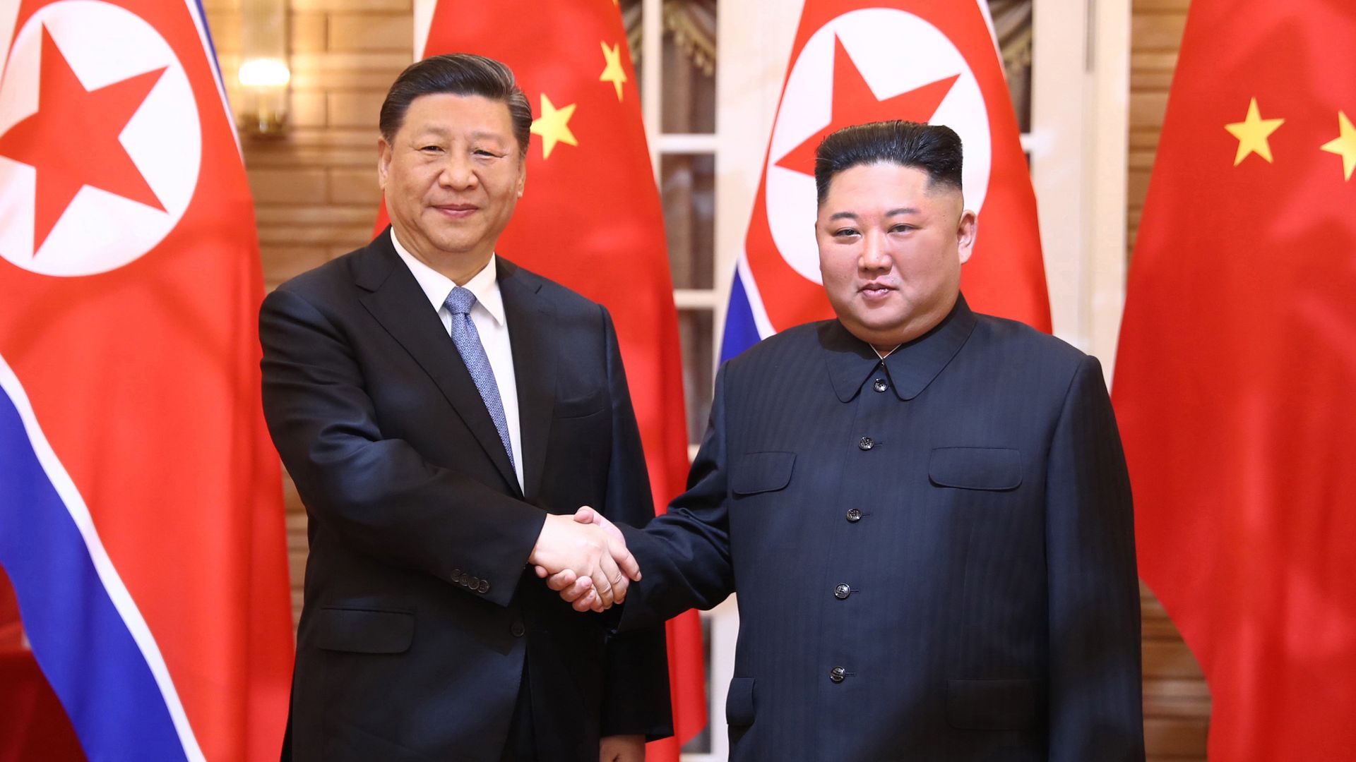 China's President Xi Jinping holds talks with North Korean leader Kim Jong-un in Pyongyang, North Korea, June 20, 2019.