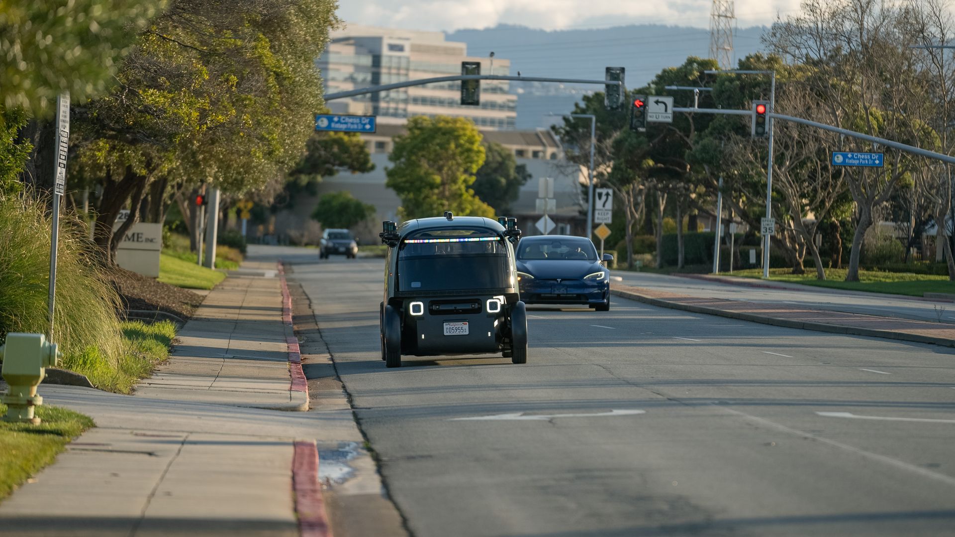 A Zoox robotaxi operating on public roads.