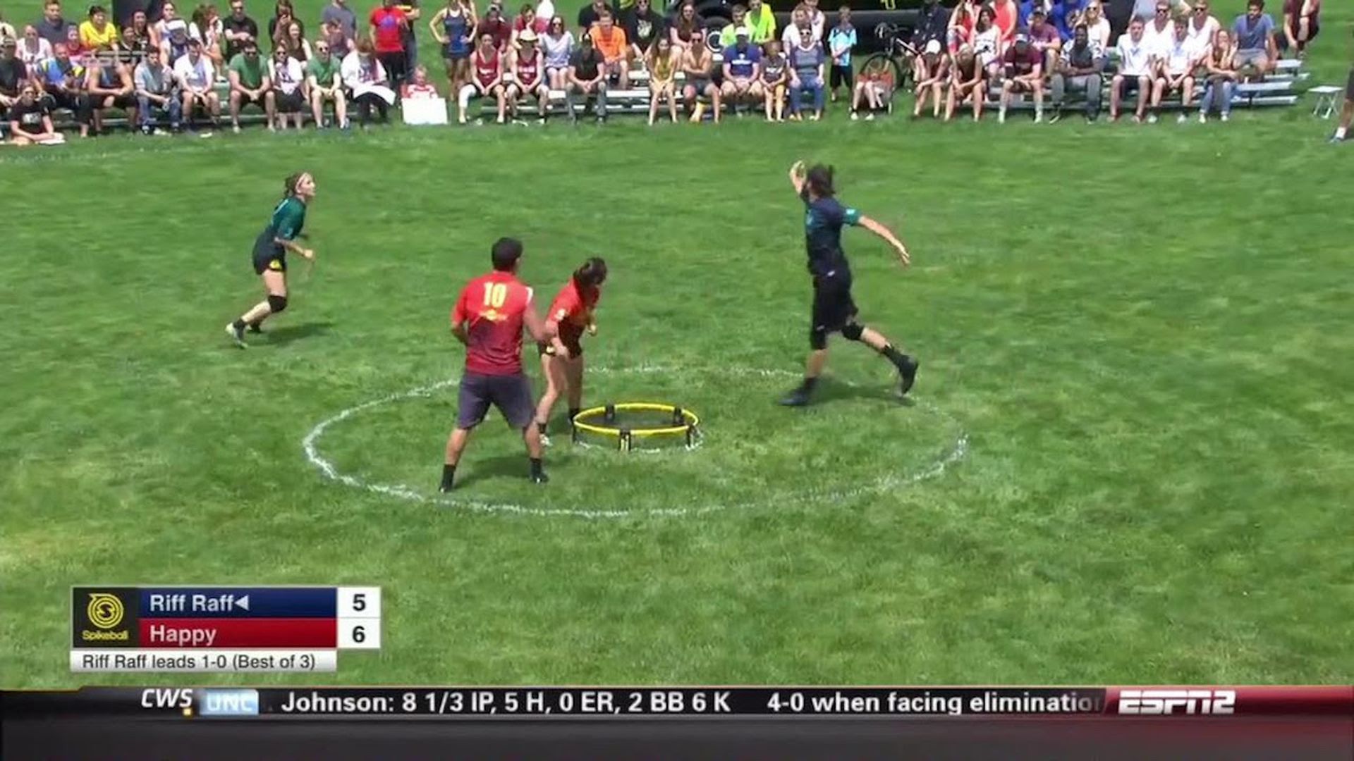 A game of spikeball