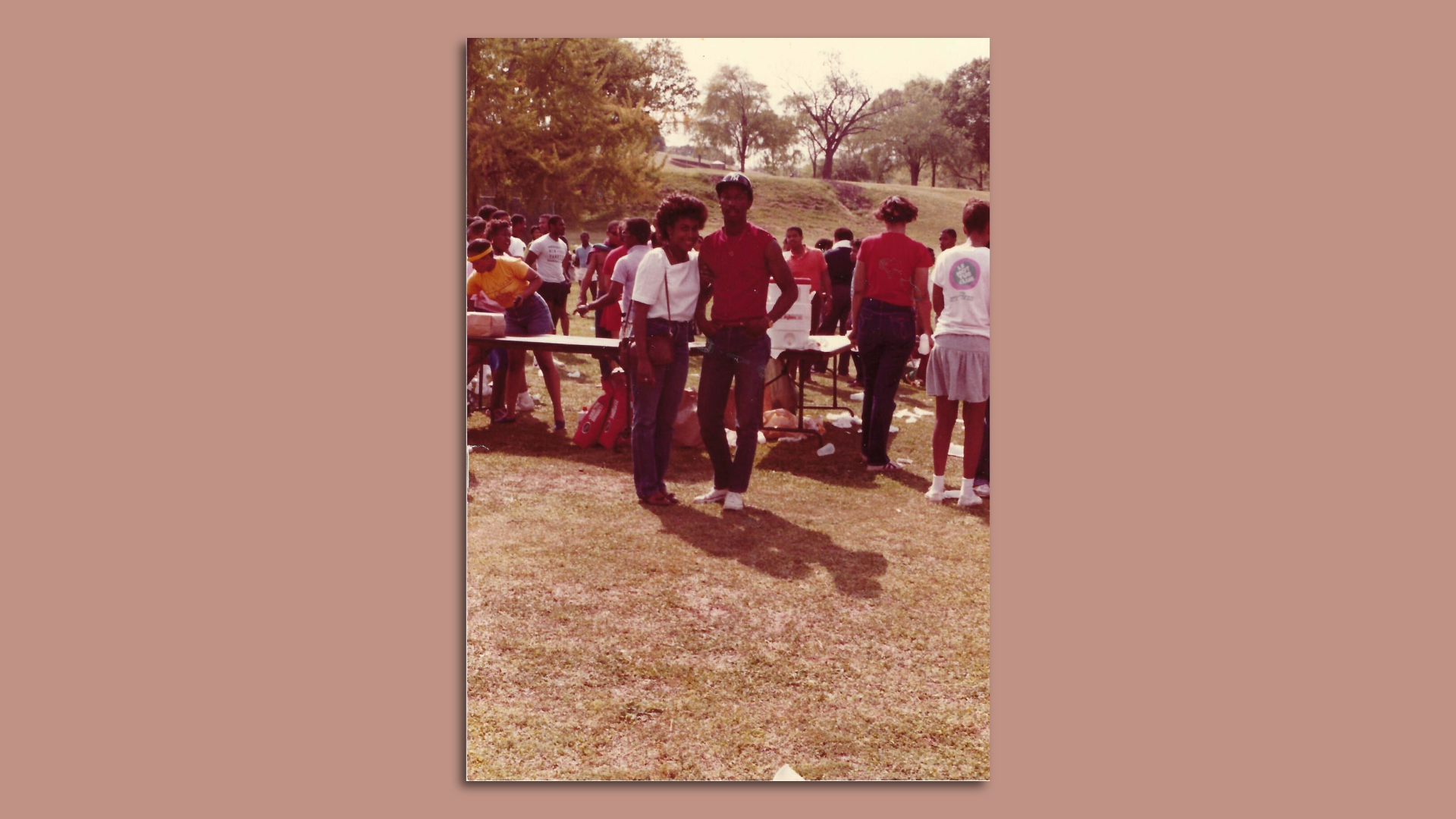 An image of Atlanta college students during the first Freaknik in 1982.
