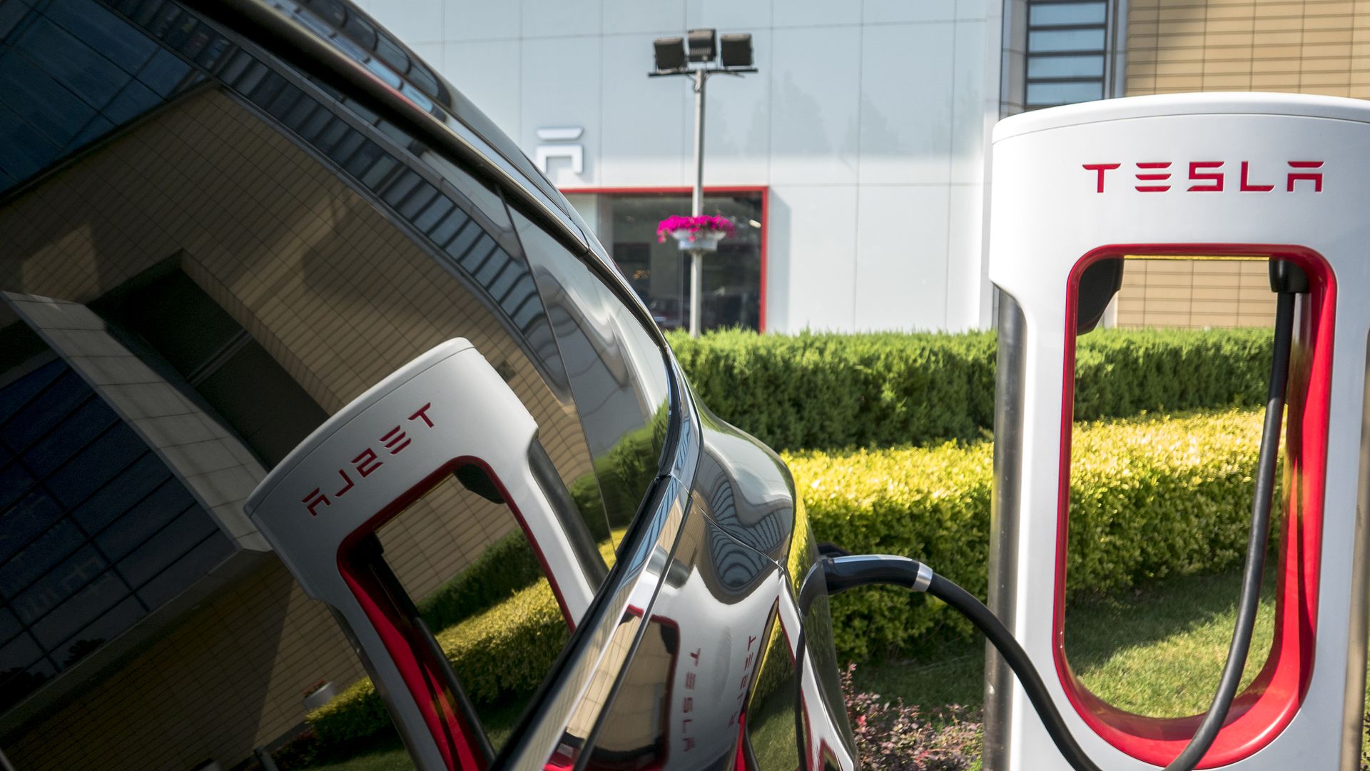 Tesla car charging