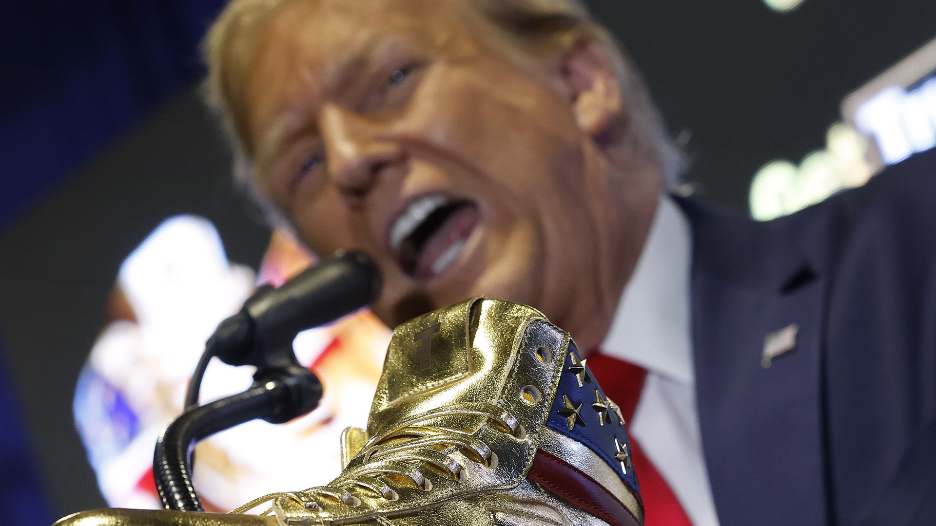 Trump and a shoe