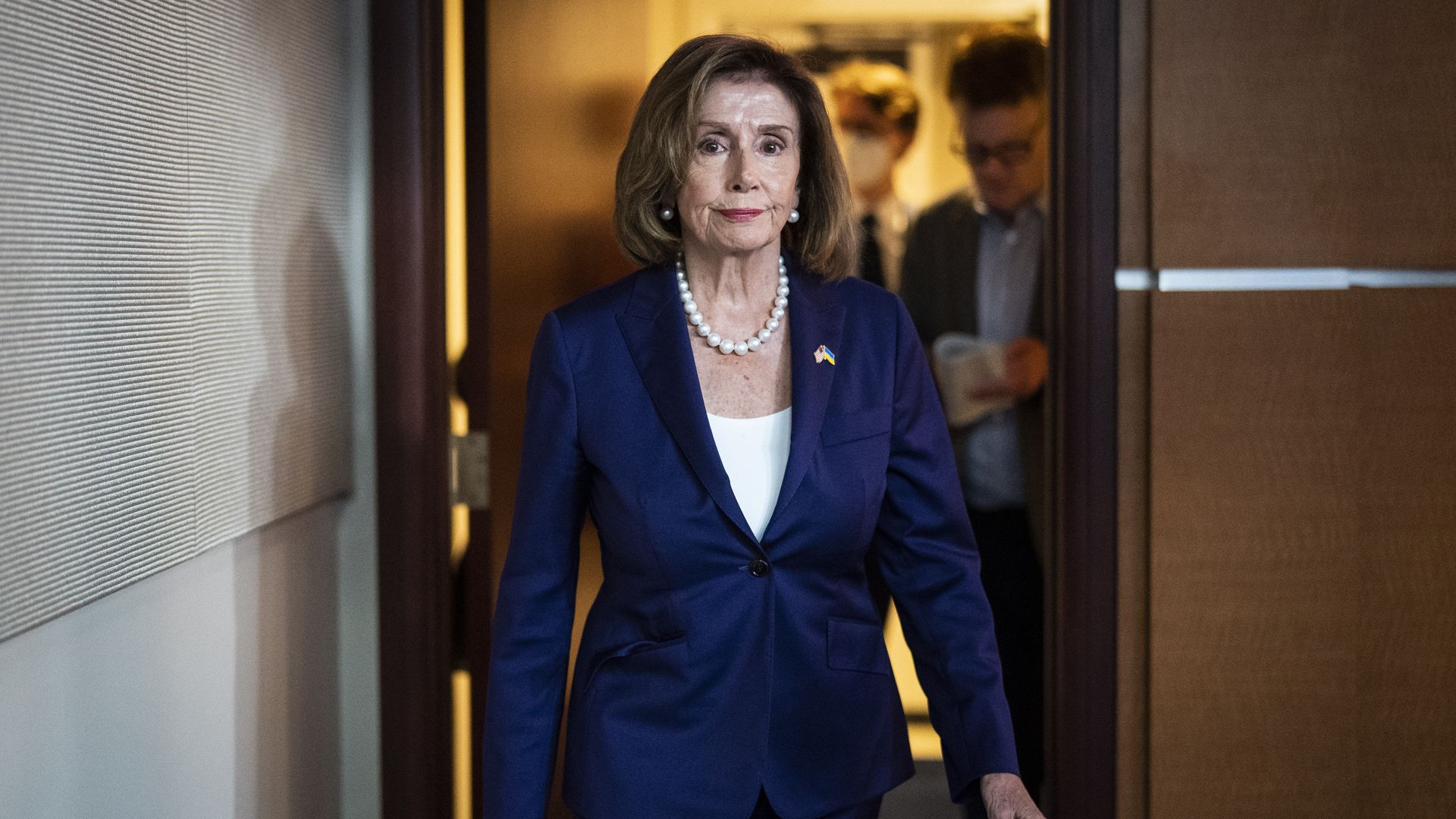 House Speaker Nancy Pelosi, D-Calif., arrives for her weekly press conference on Capitol Hill on Friday, July 29, 2022