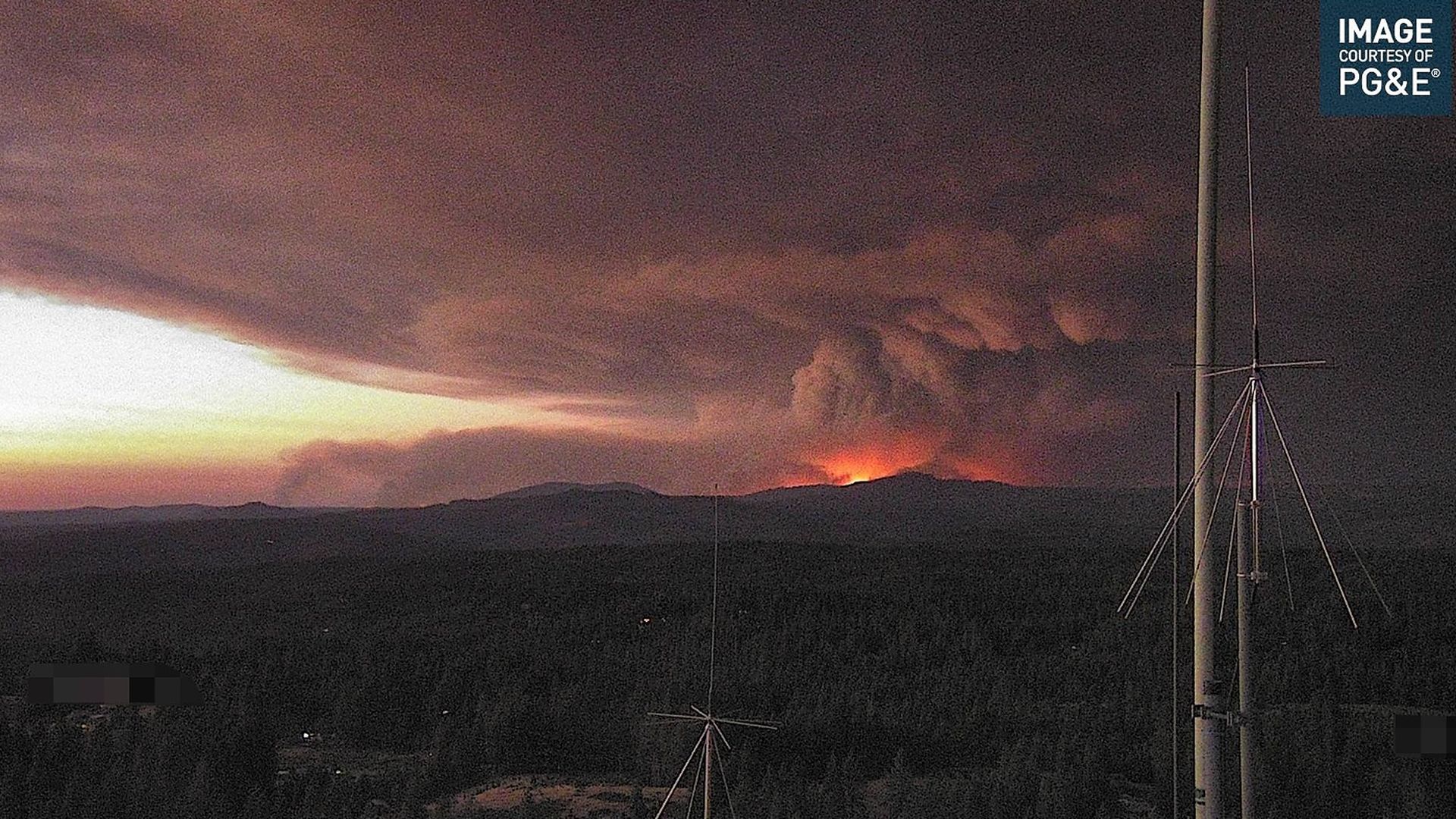The Mosquito Fire sends plumes of smoke into the Sierra Nevada sky.