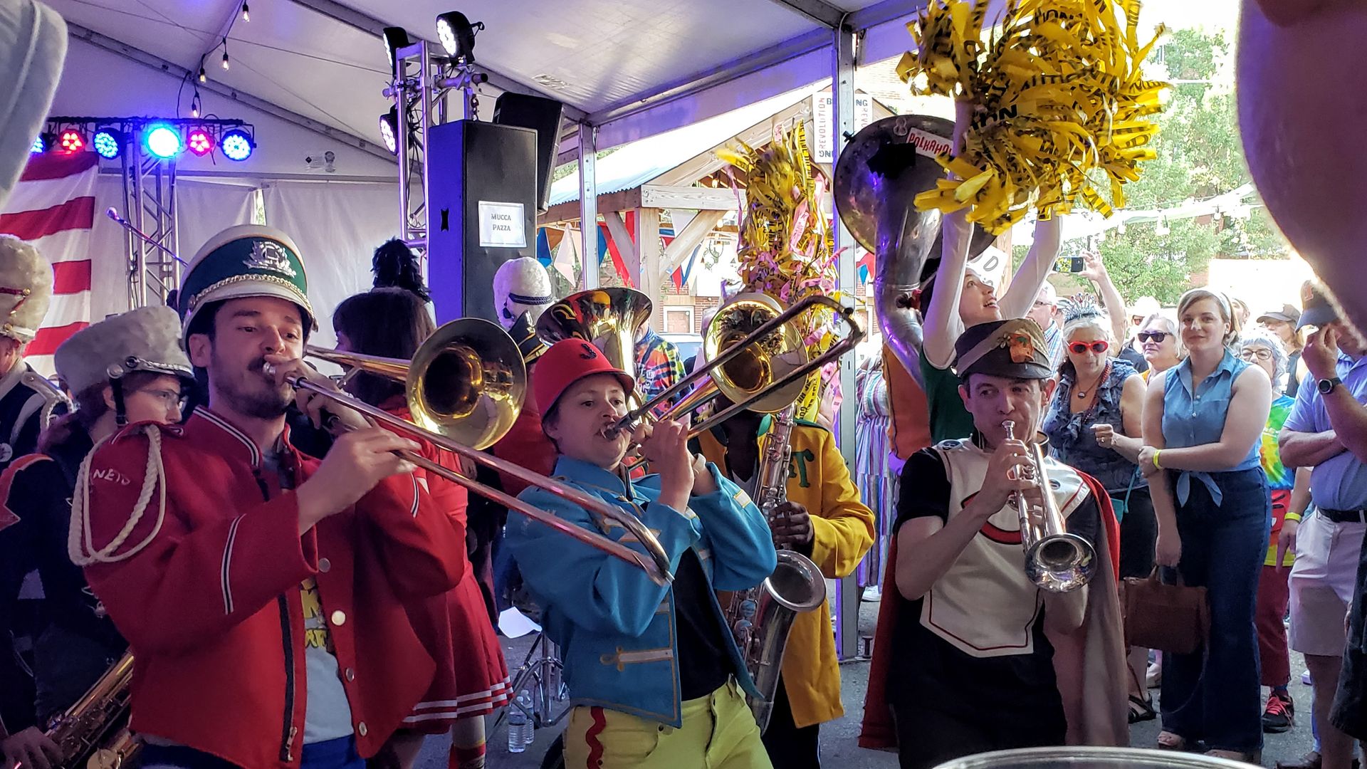 Marching band performing 