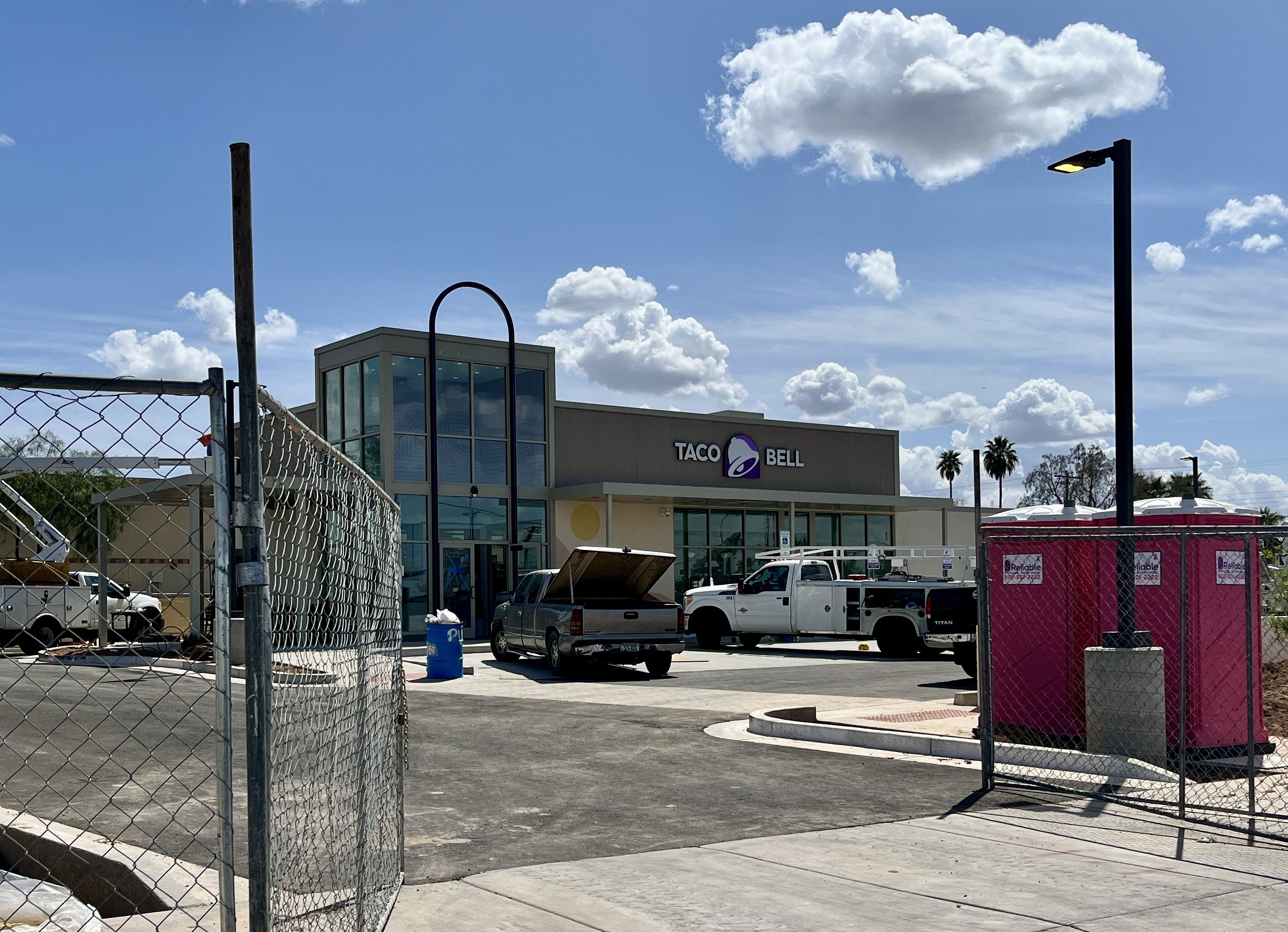 An under-construction Taco Bell.