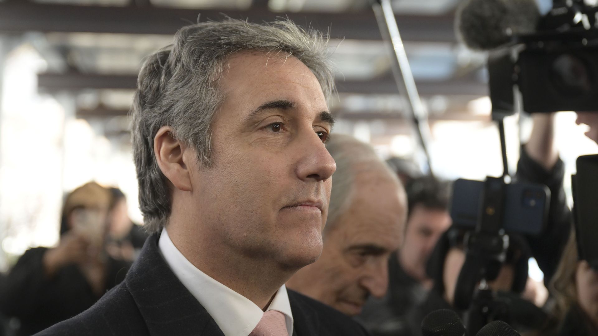 Michael Cohen, Donald Trump's former lawyer and fixer, walks out of a Manhattan courthouse after testifying before a grand jury, in New York, United States on March 15, 2023