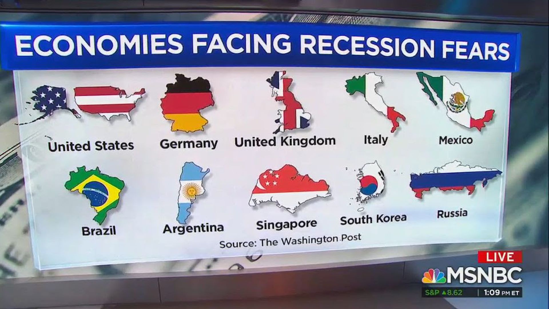 A list of economies facing recession fears