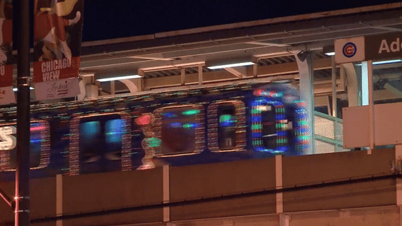 Allstate CTA Holiday Train. Photo: Courtesy Nexstar - WGN, Chicago