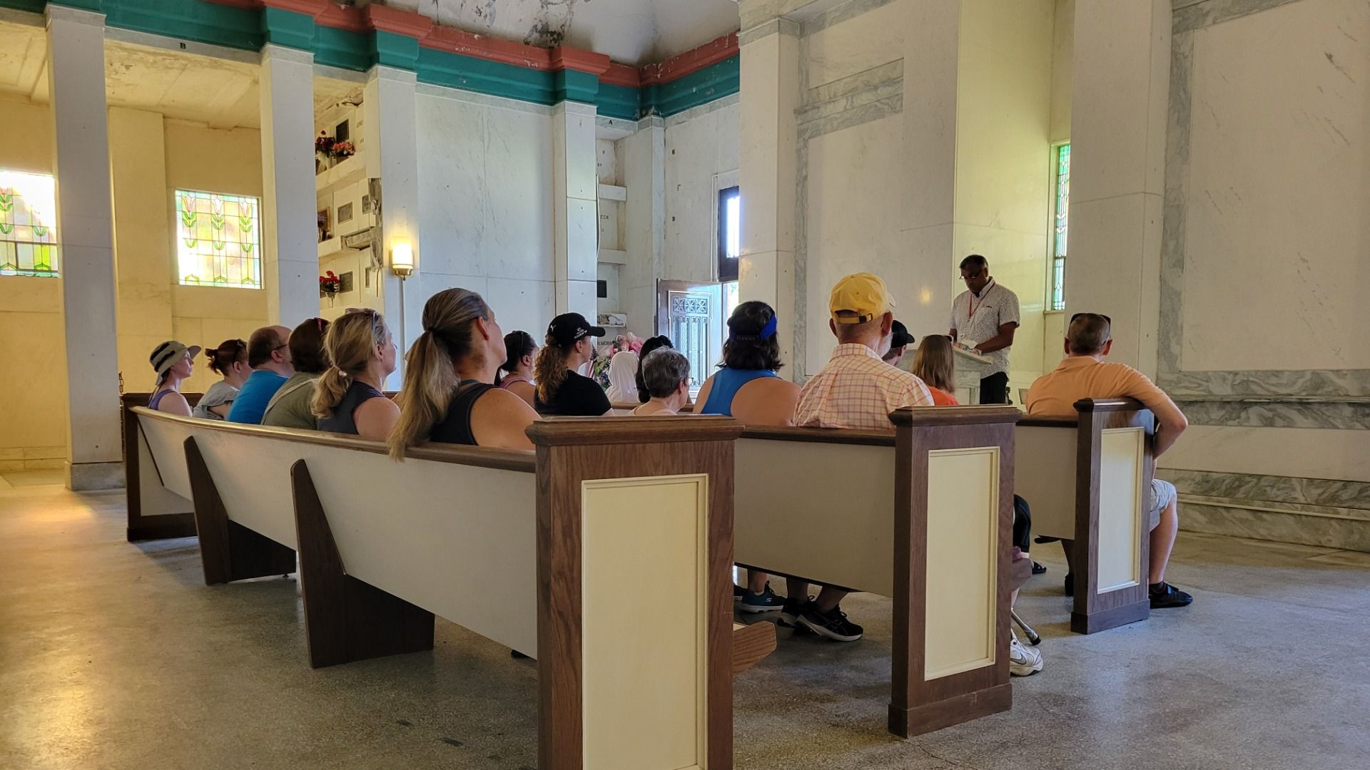 Inside the Glendale Abbey.