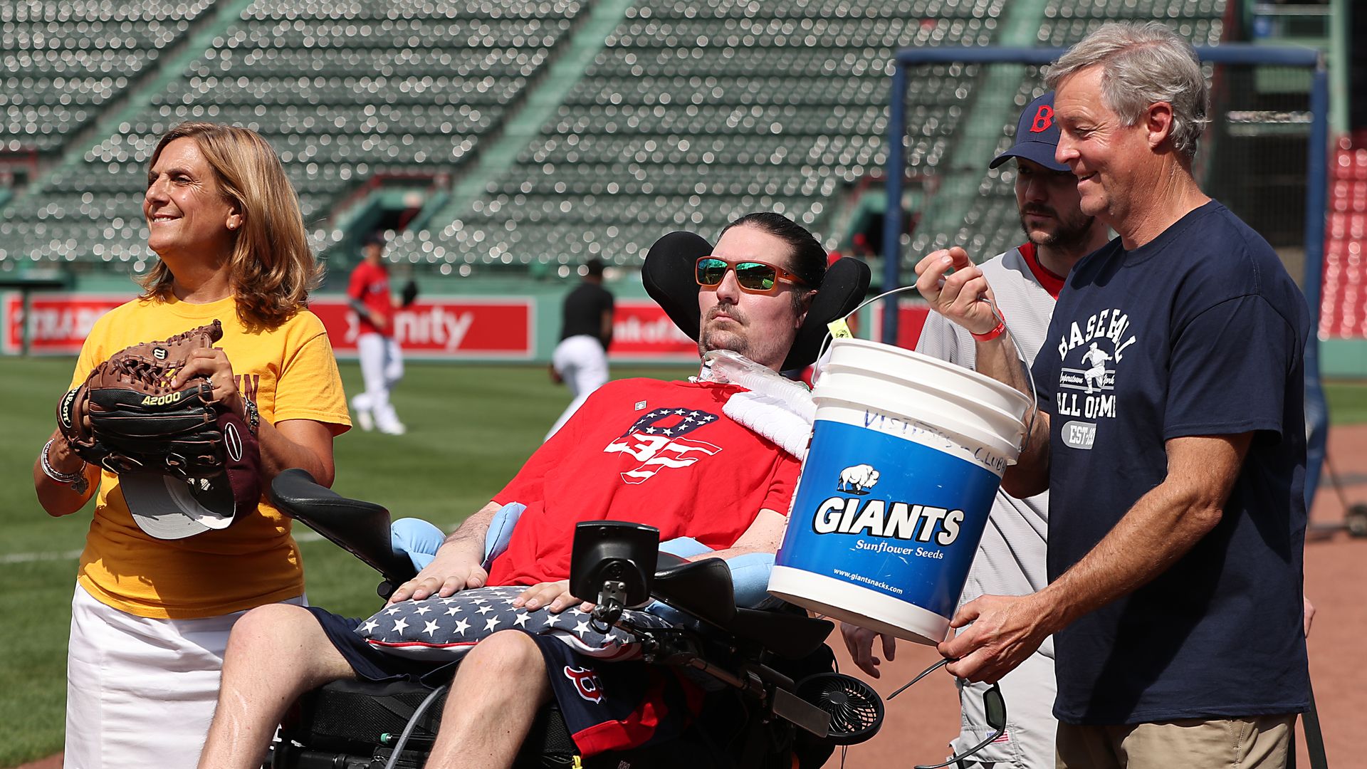 Pete Frates with his his mother Nancy and Father John